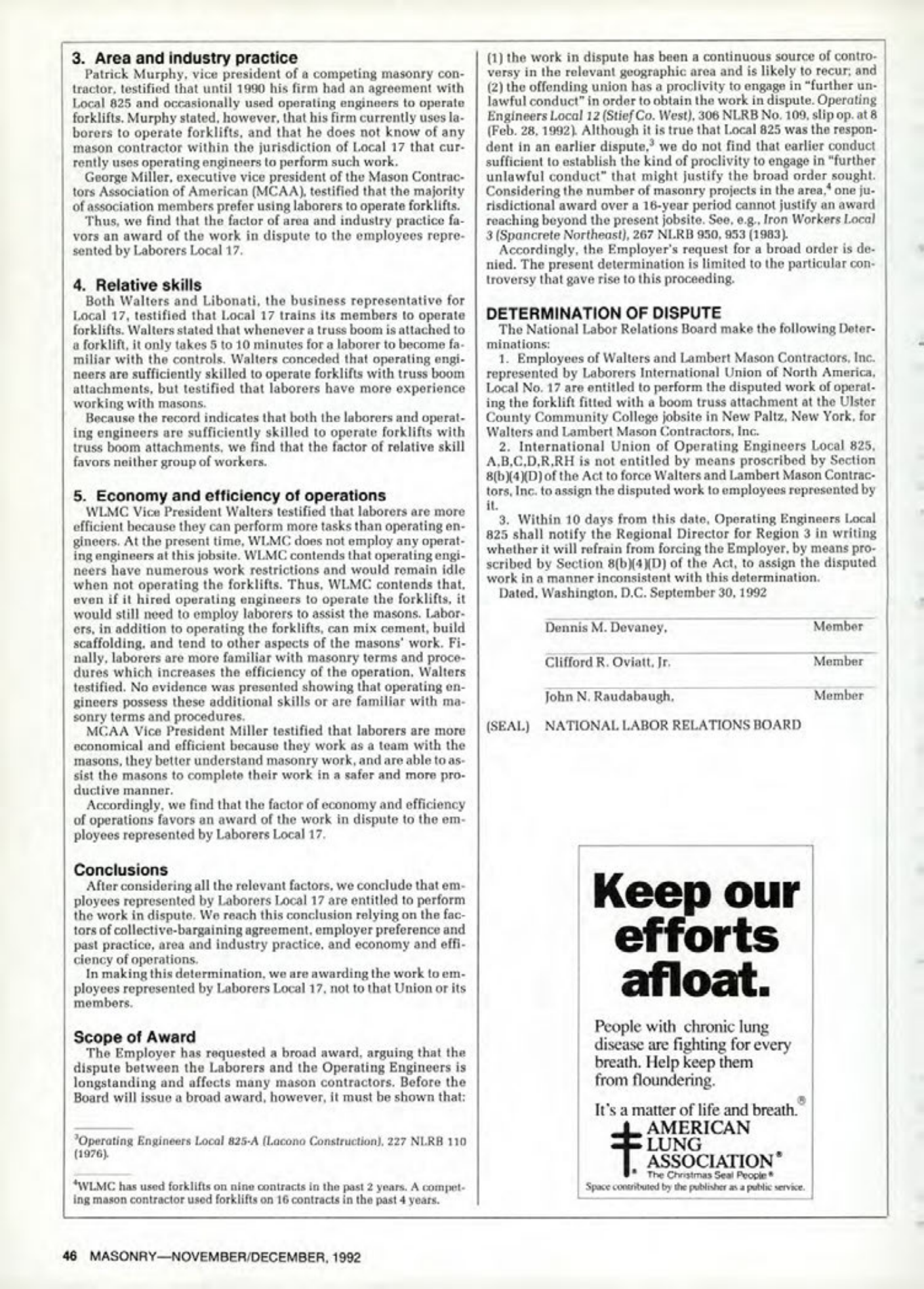 Masonry Magazine December 1992 Page. 46