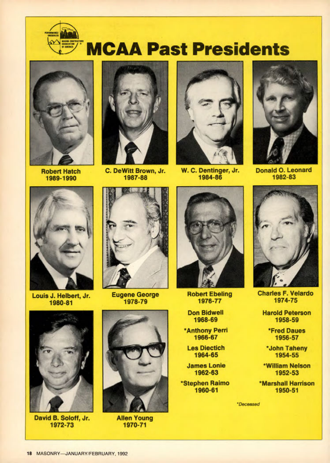 Masonry Magazine February 1992 Page. 18