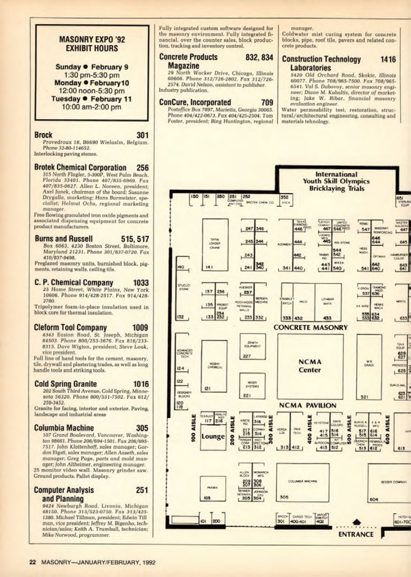 Masonry Magazine February 1992 Page. 22