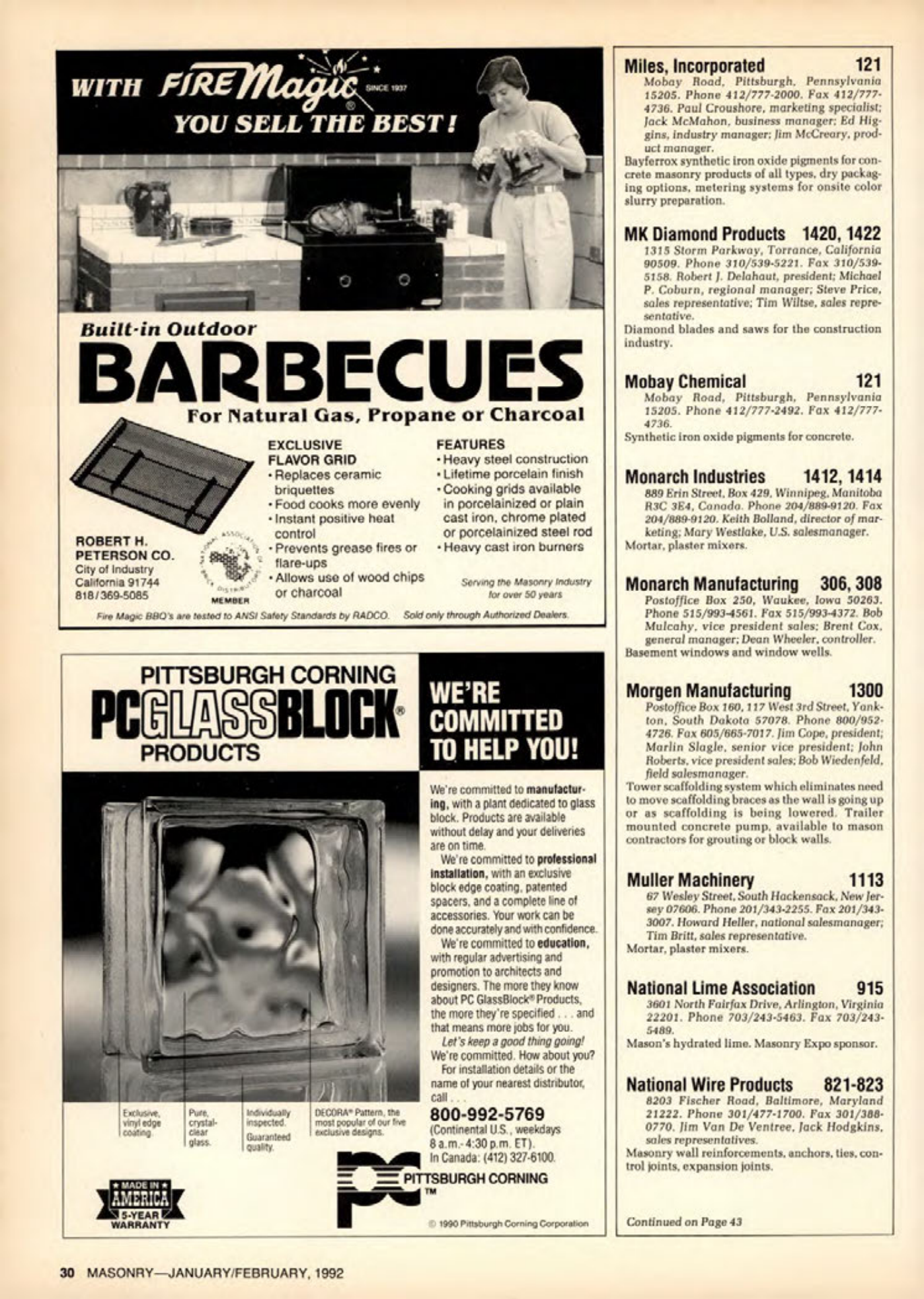 Masonry Magazine February 1992 Page. 30