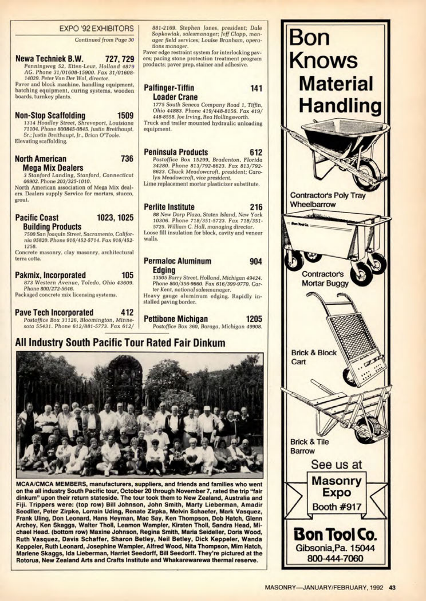Masonry Magazine February 1992 Page. 43