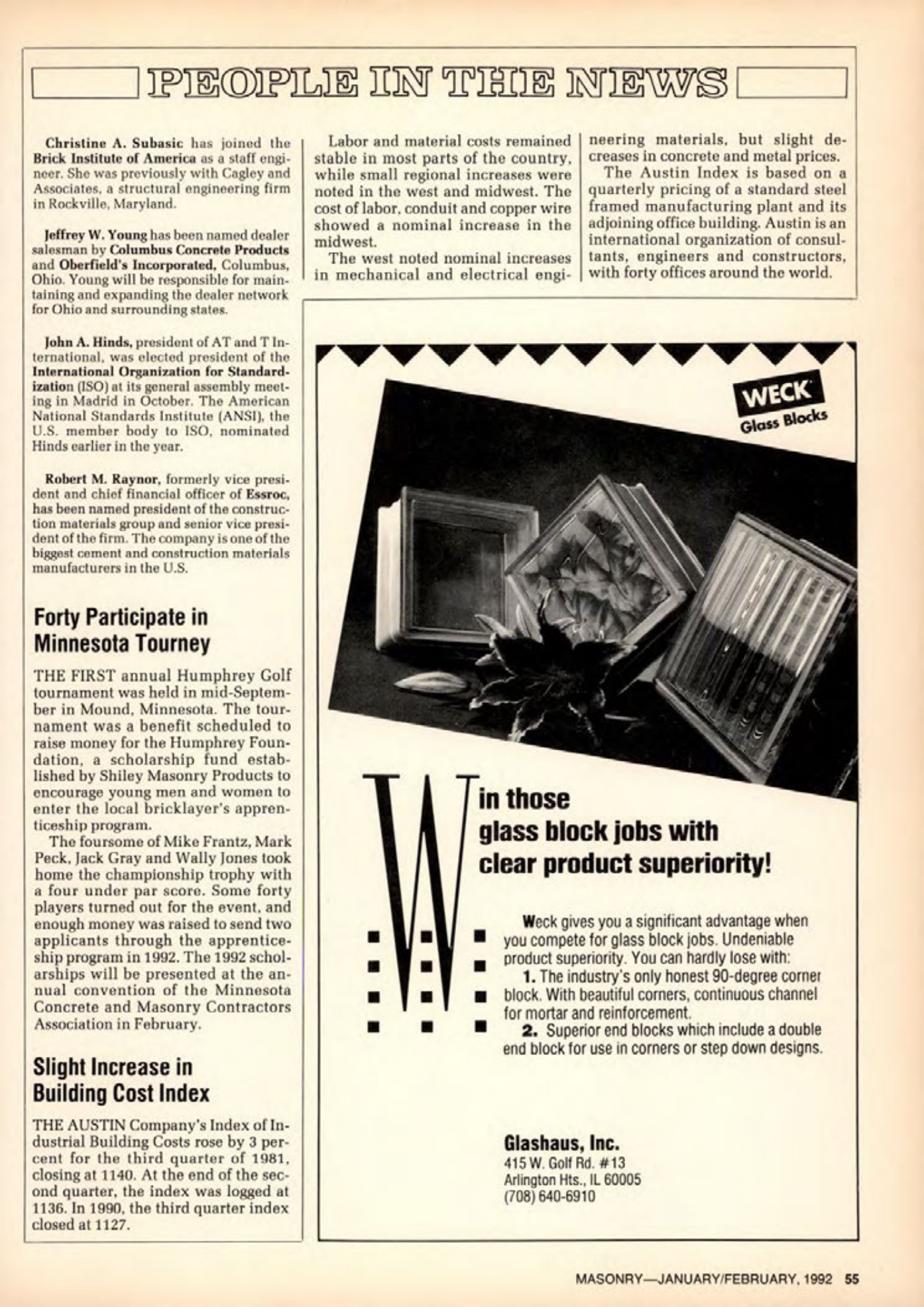 Masonry Magazine February 1992 Page. 55