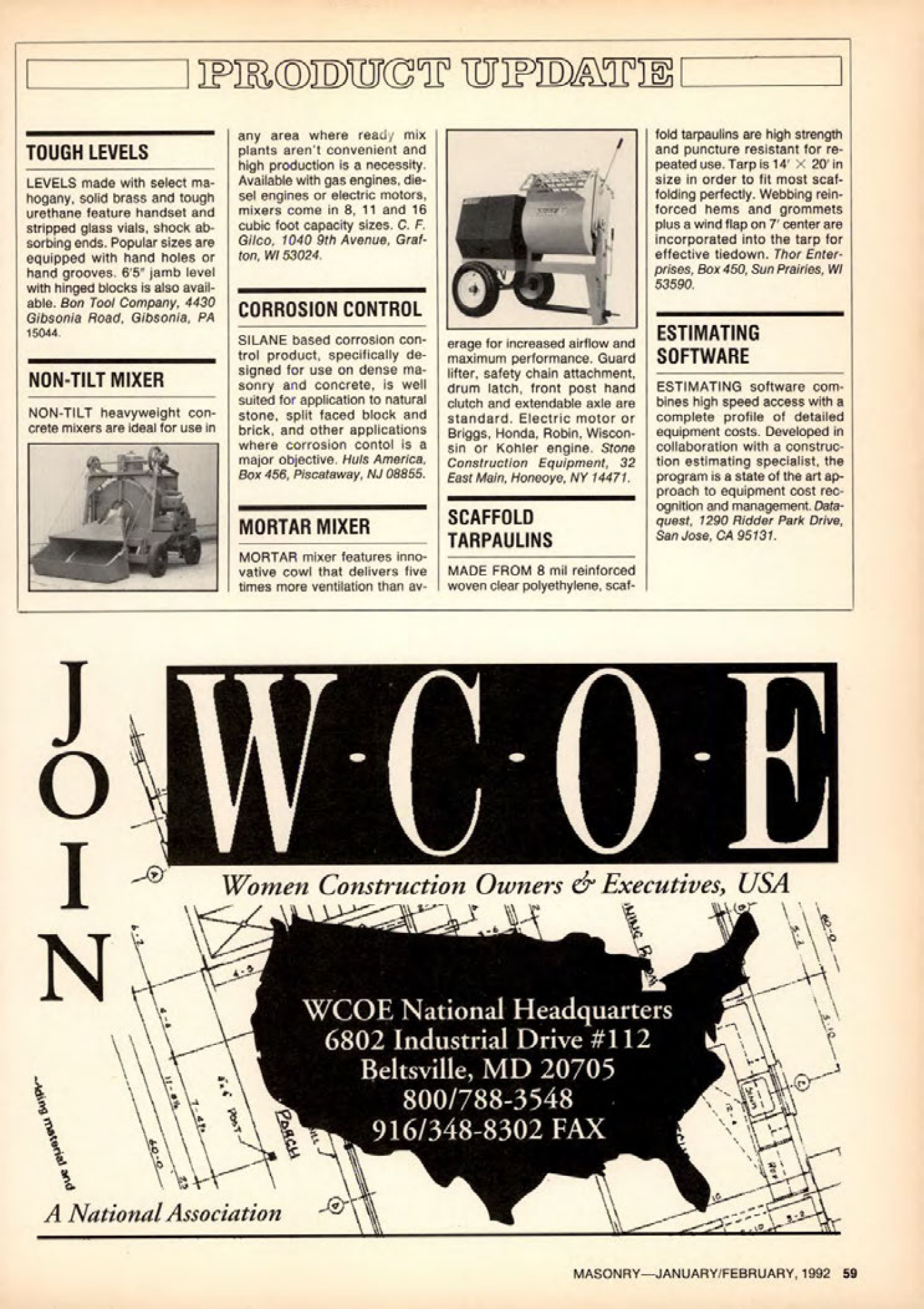 Masonry Magazine February 1992 Page. 59