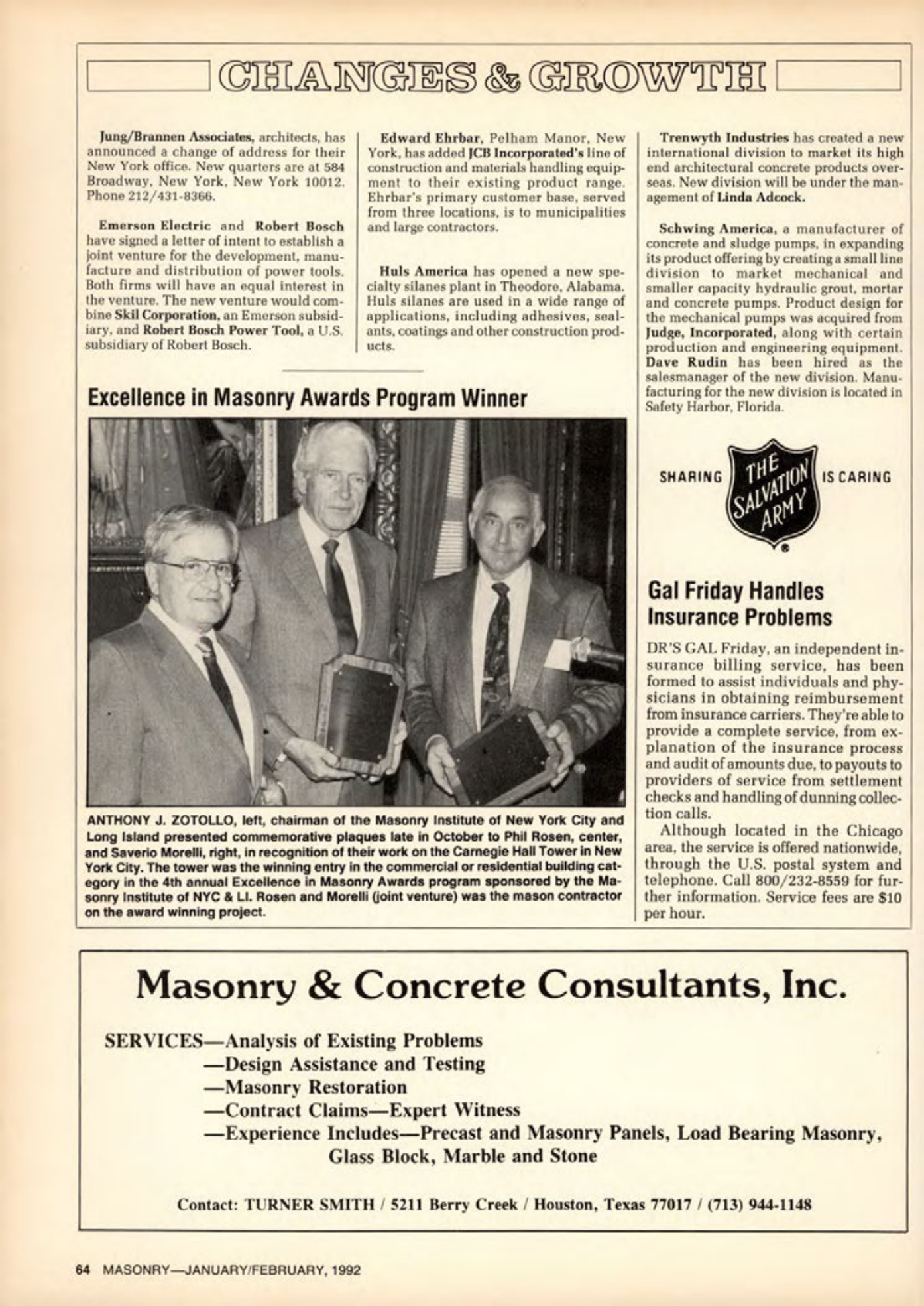Masonry Magazine February 1992 Page. 64