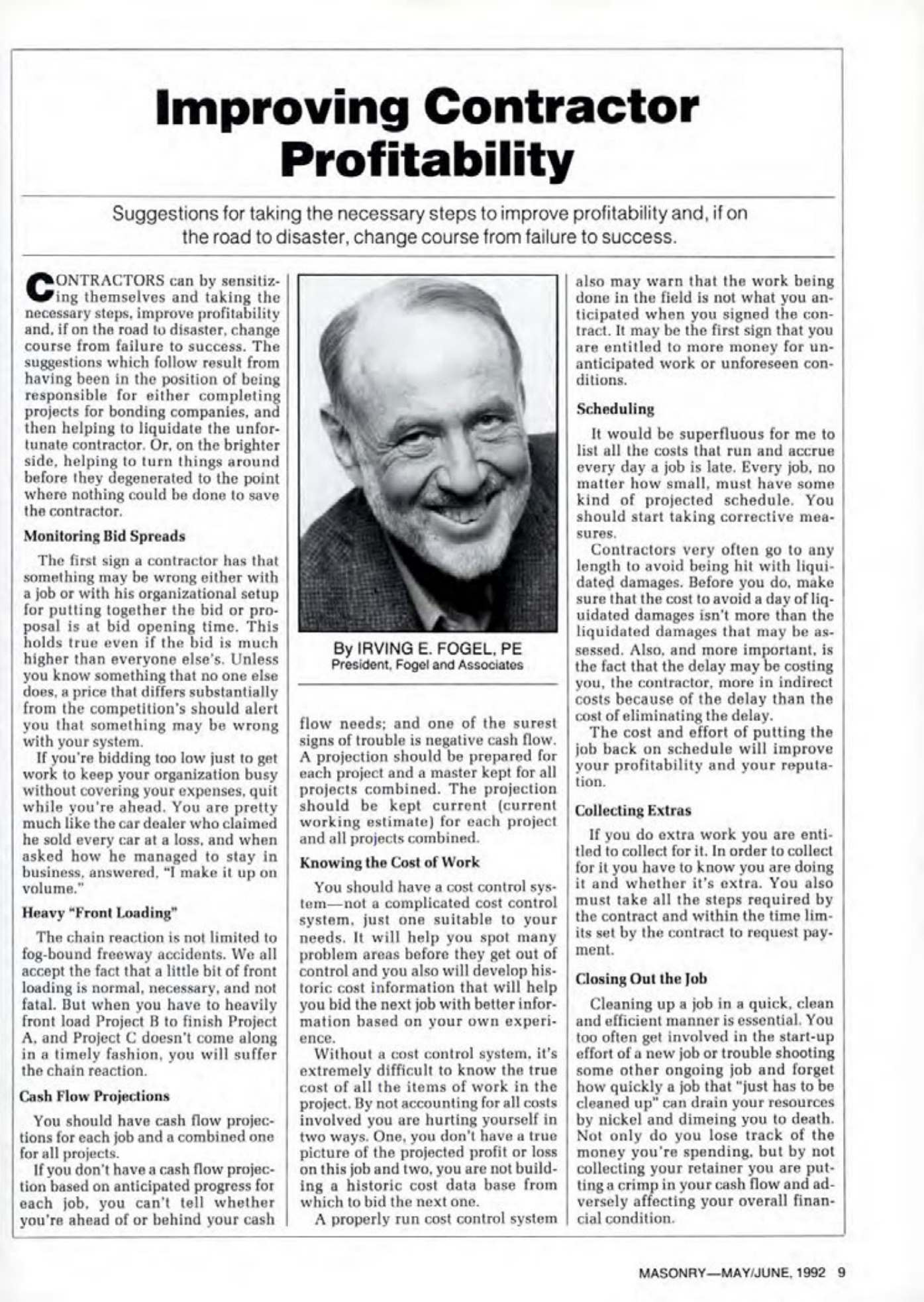 Masonry Magazine June 1992 Page. 9