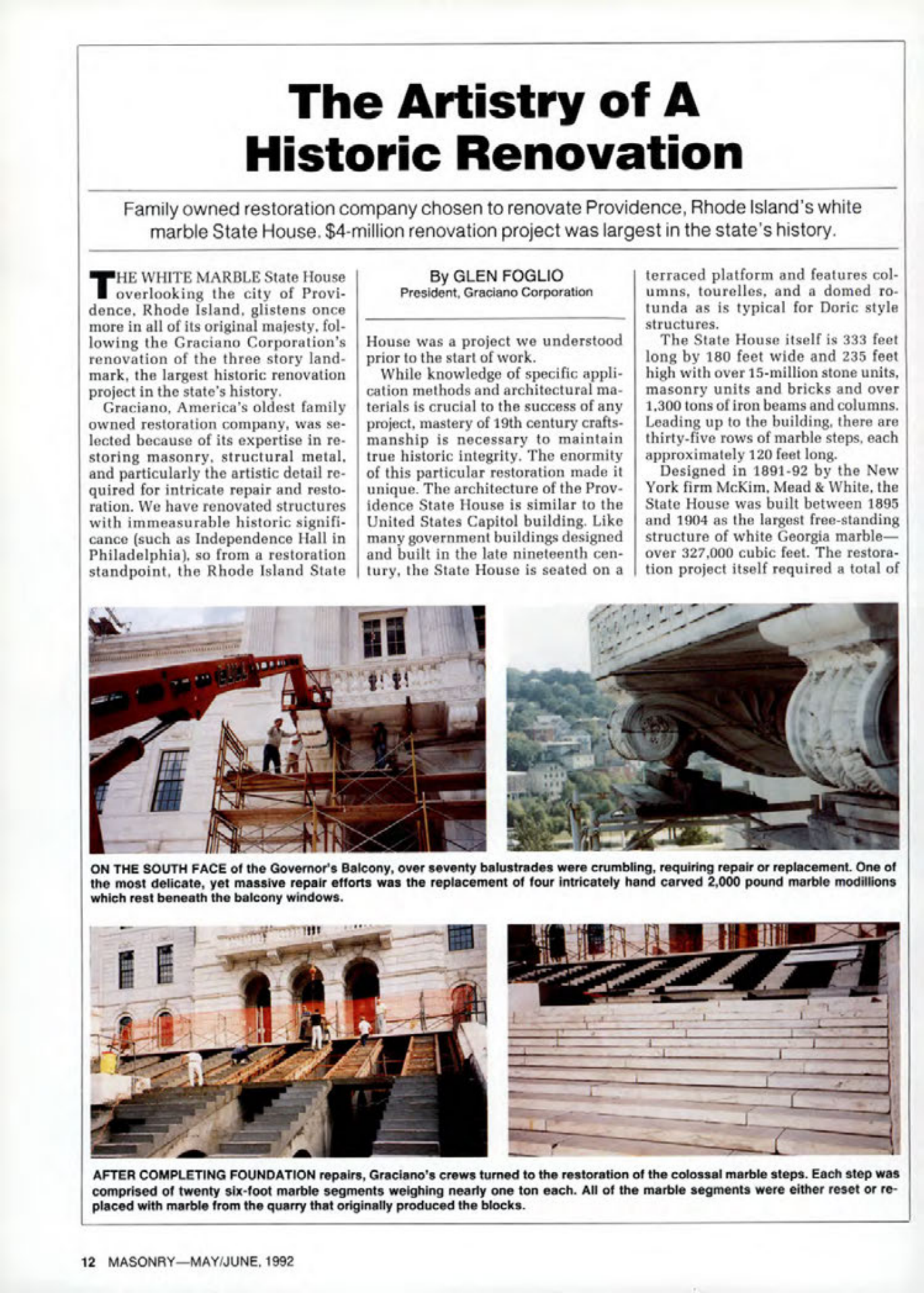 Masonry Magazine June 1992 Page. 12