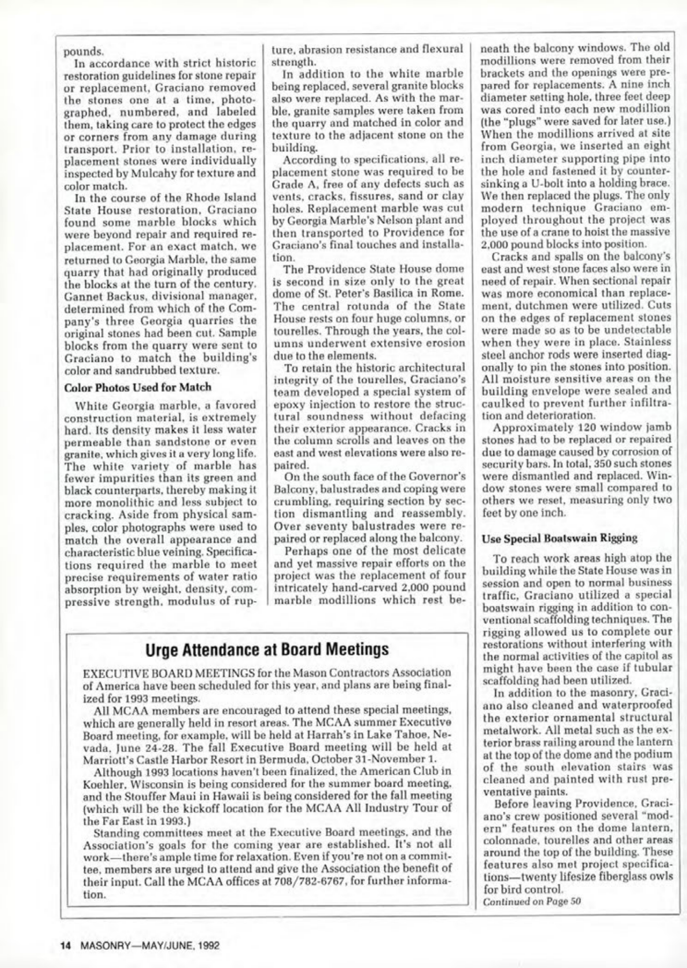 Masonry Magazine June 1992 Page. 14