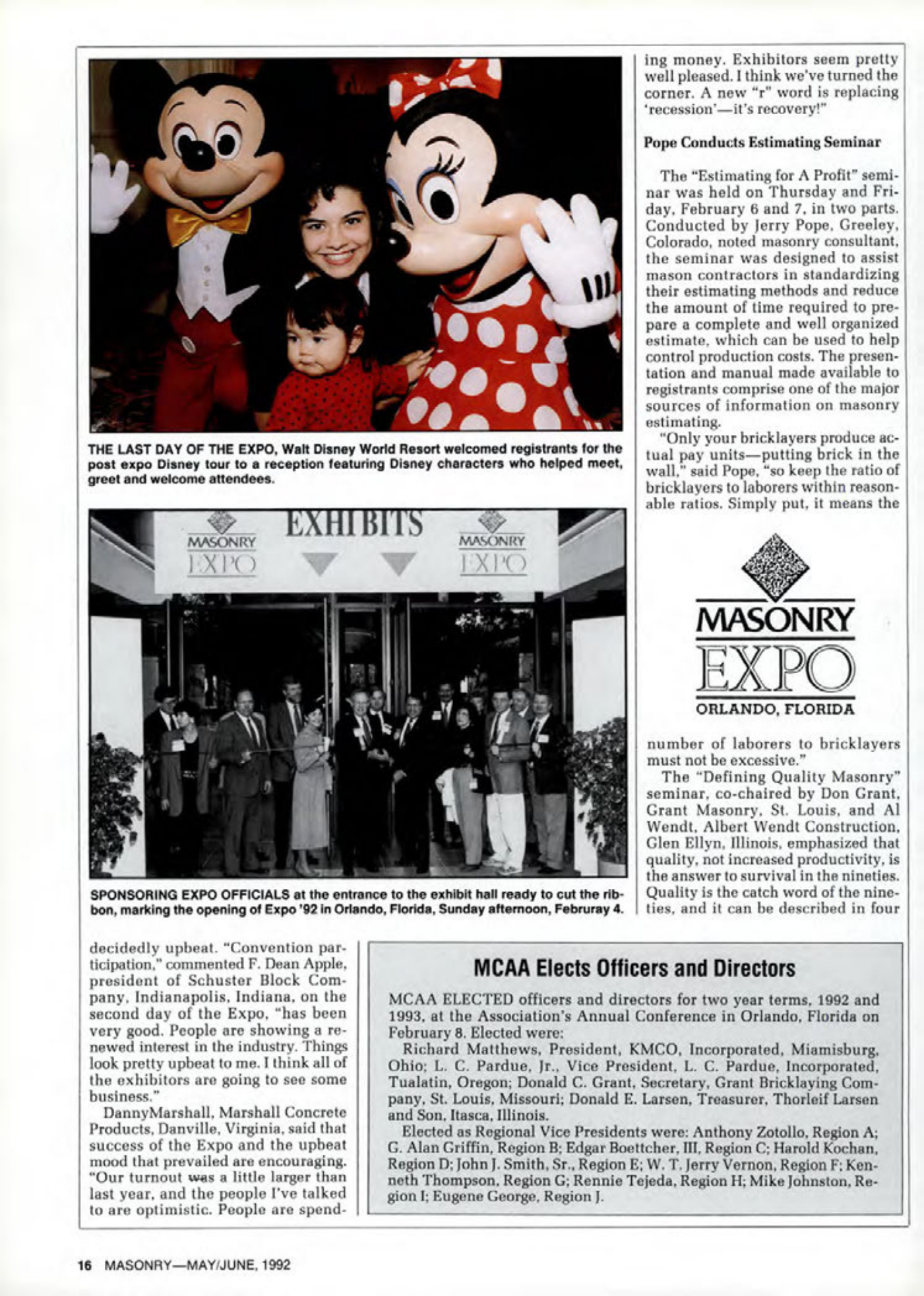 Masonry Magazine June 1992 Page. 16
