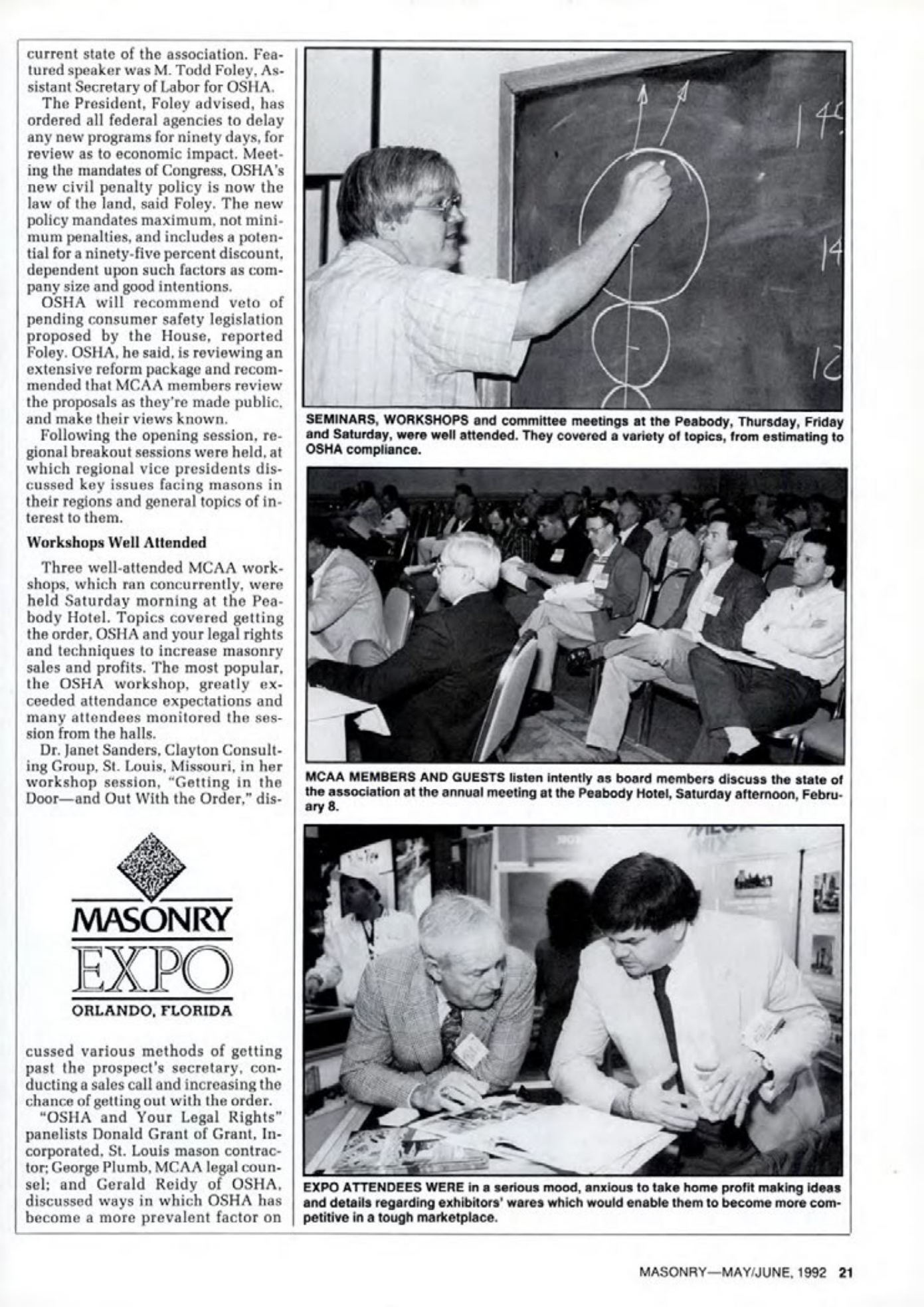 Masonry Magazine June 1992 Page. 21