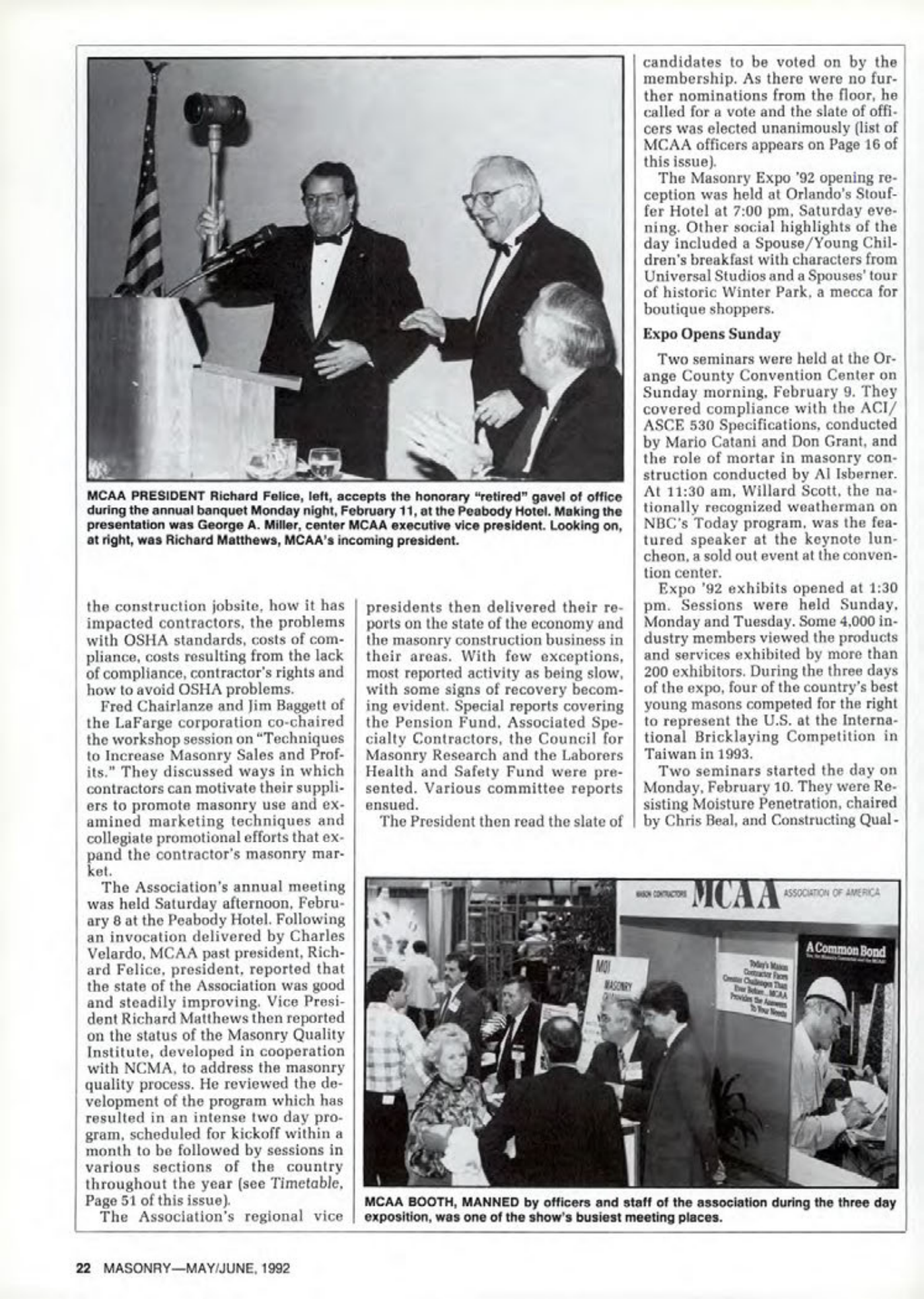 Masonry Magazine June 1992 Page. 22