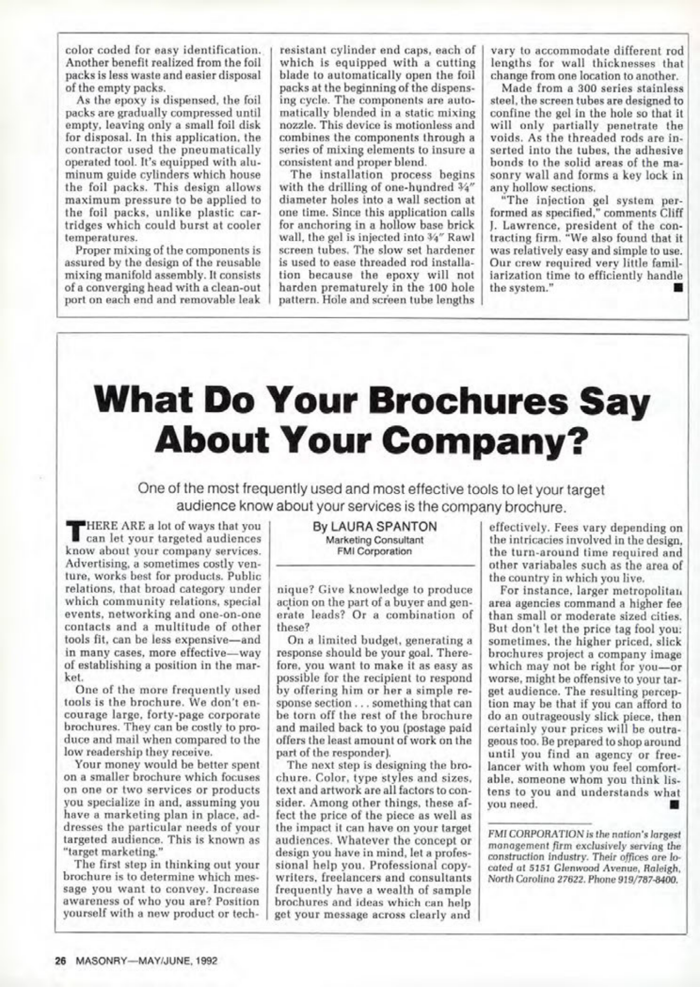 Masonry Magazine June 1992 Page. 26