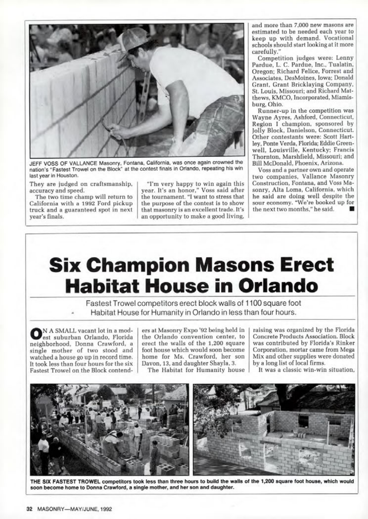 Masonry Magazine June 1992 Page. 32