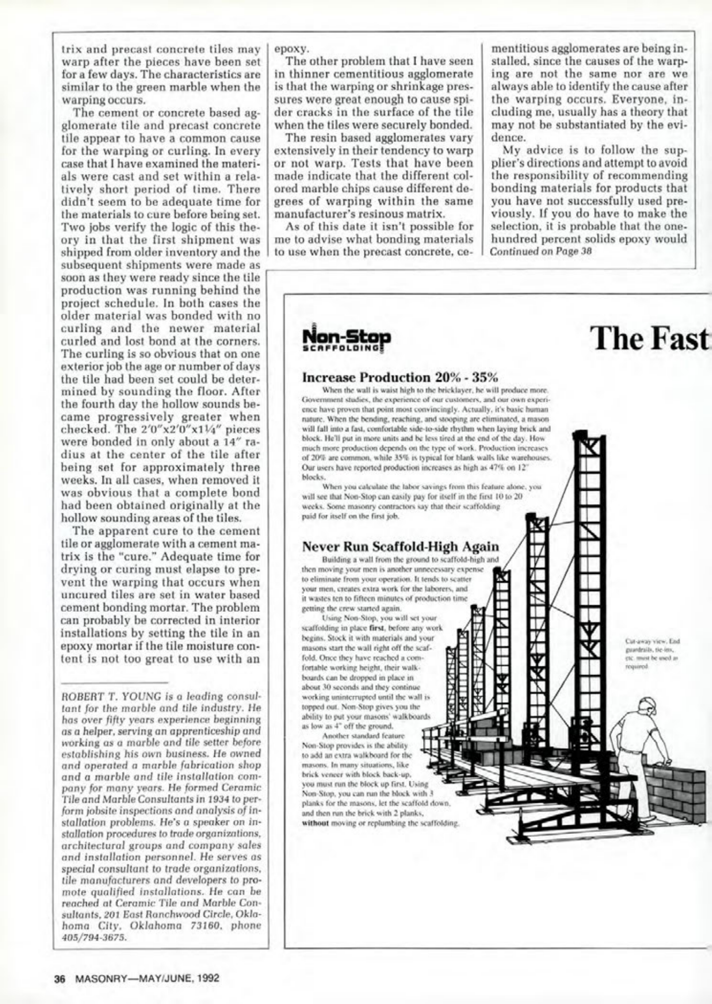 Masonry Magazine June 1992 Page. 36