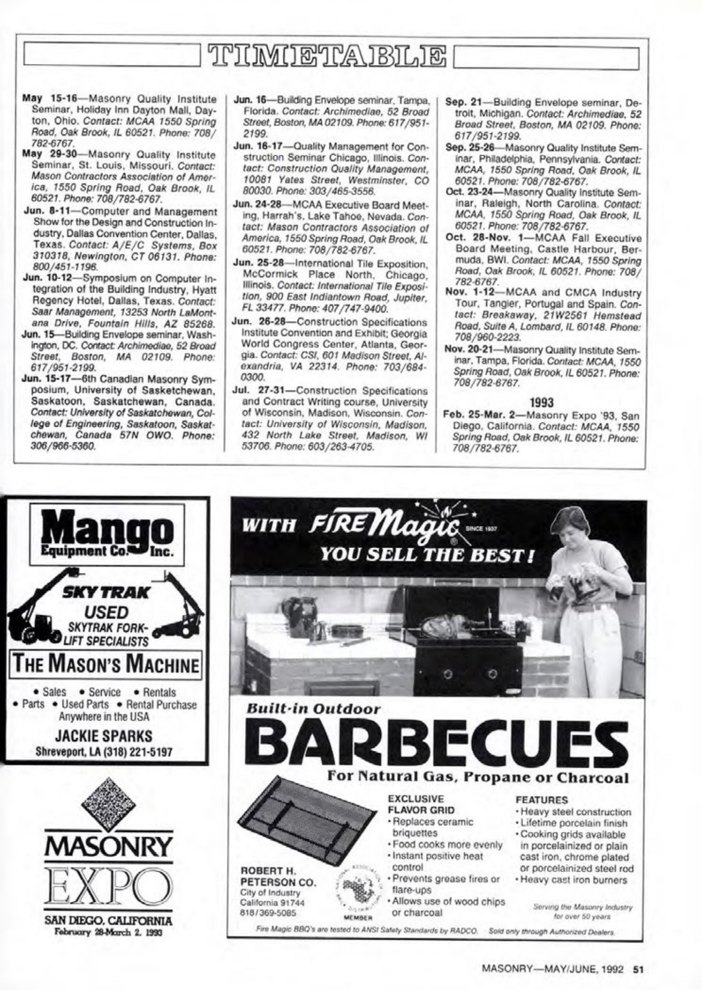 Masonry Magazine June 1992 Page. 51