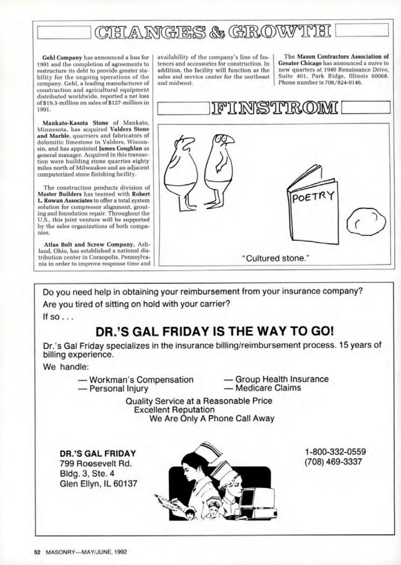 Masonry Magazine June 1992 Page. 52