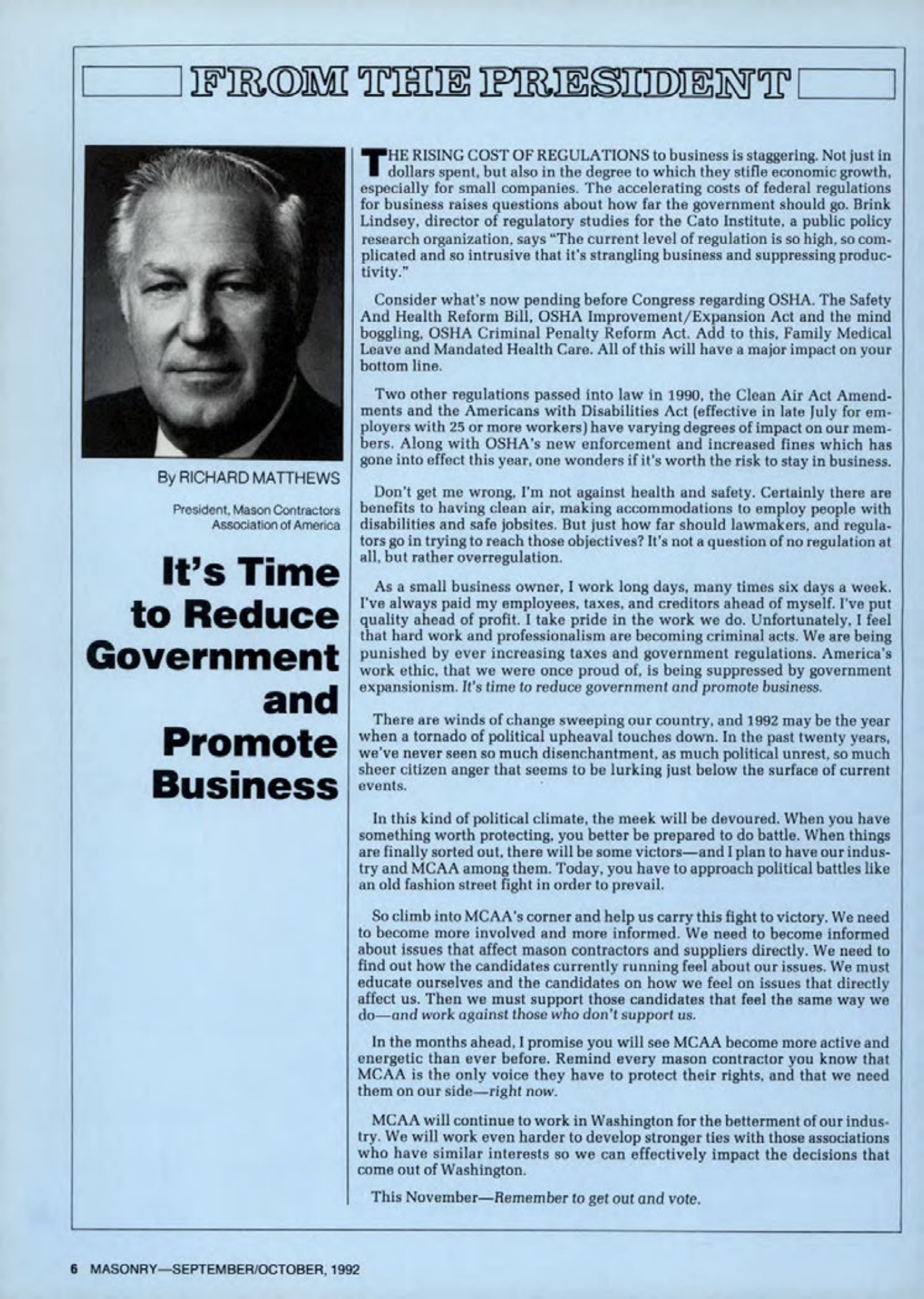 Masonry Magazine October 1992 Page. 6