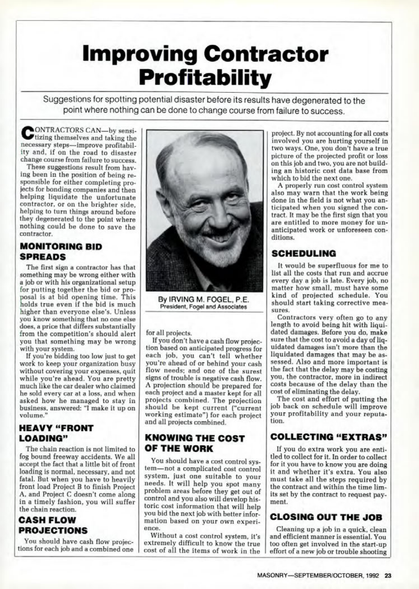 Masonry Magazine October 1992 Page. 23