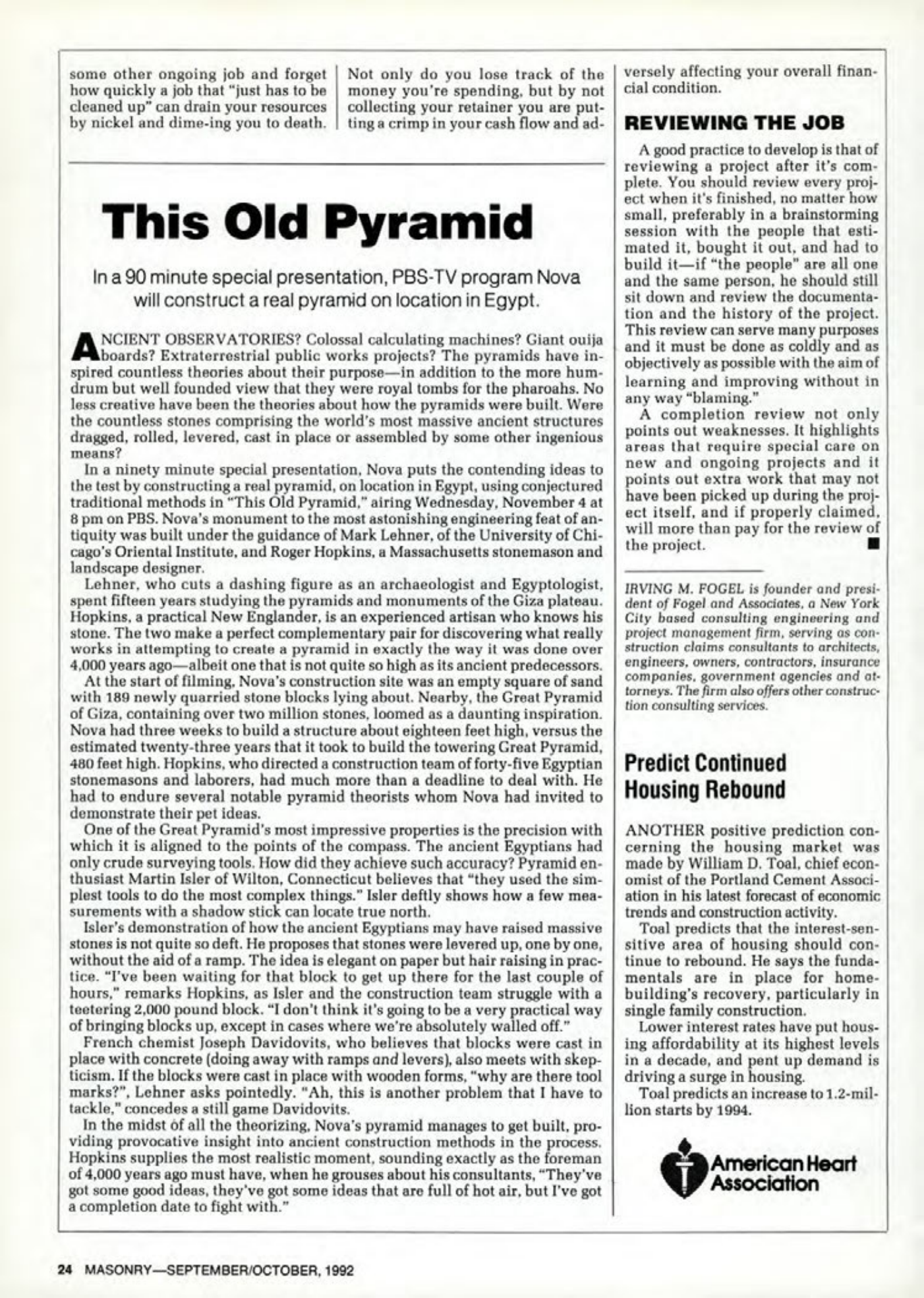 Masonry Magazine October 1992 Page. 24