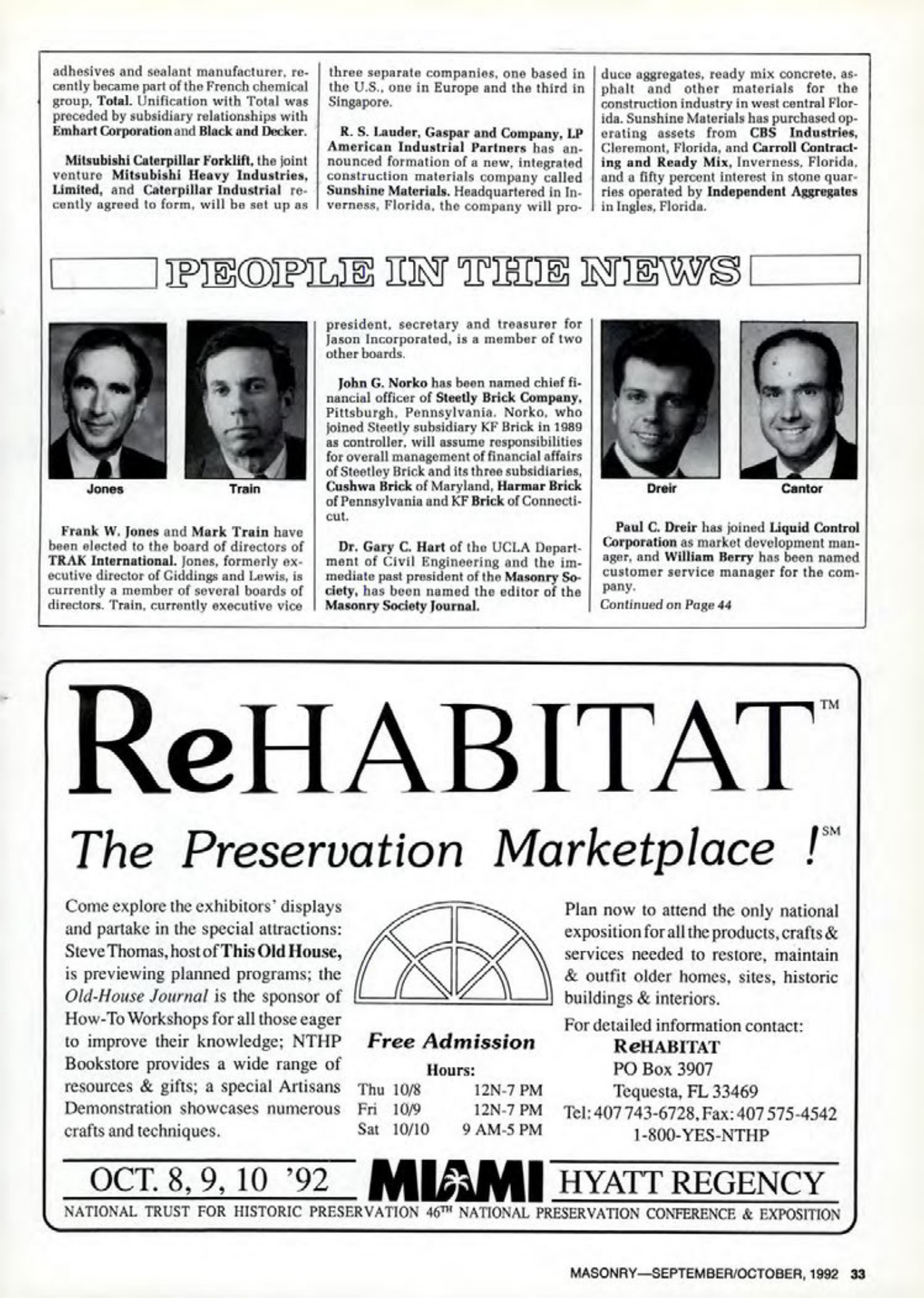Masonry Magazine October 1992 Page. 33
