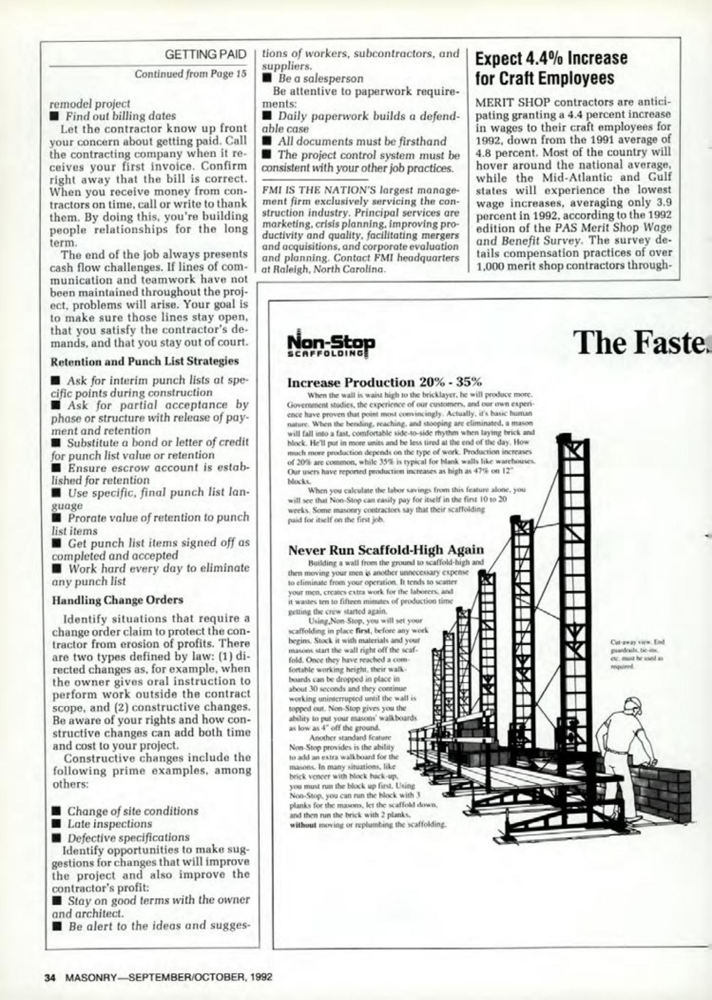 Masonry Magazine October 1992 Page. 34
