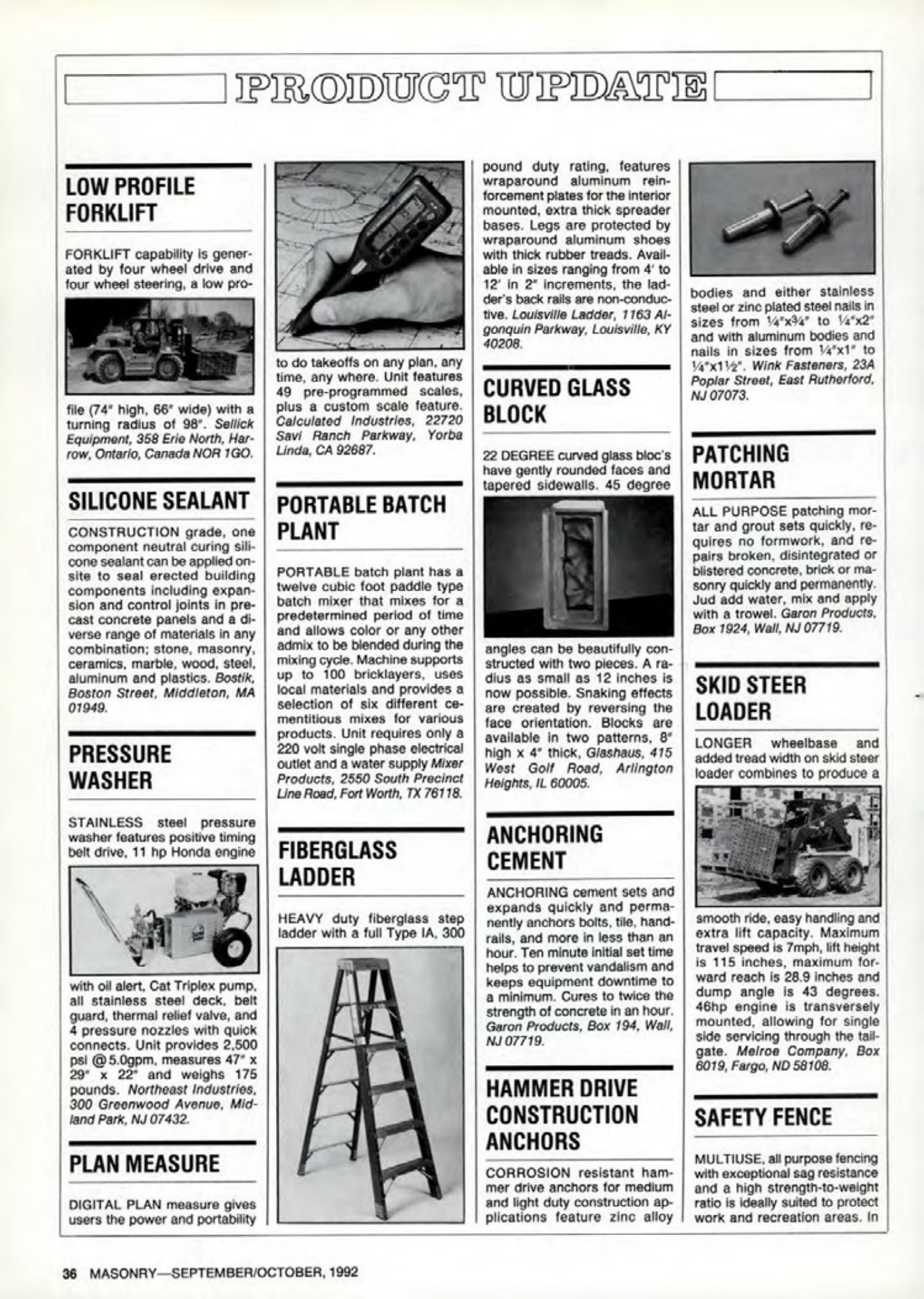 Masonry Magazine October 1992 Page. 36