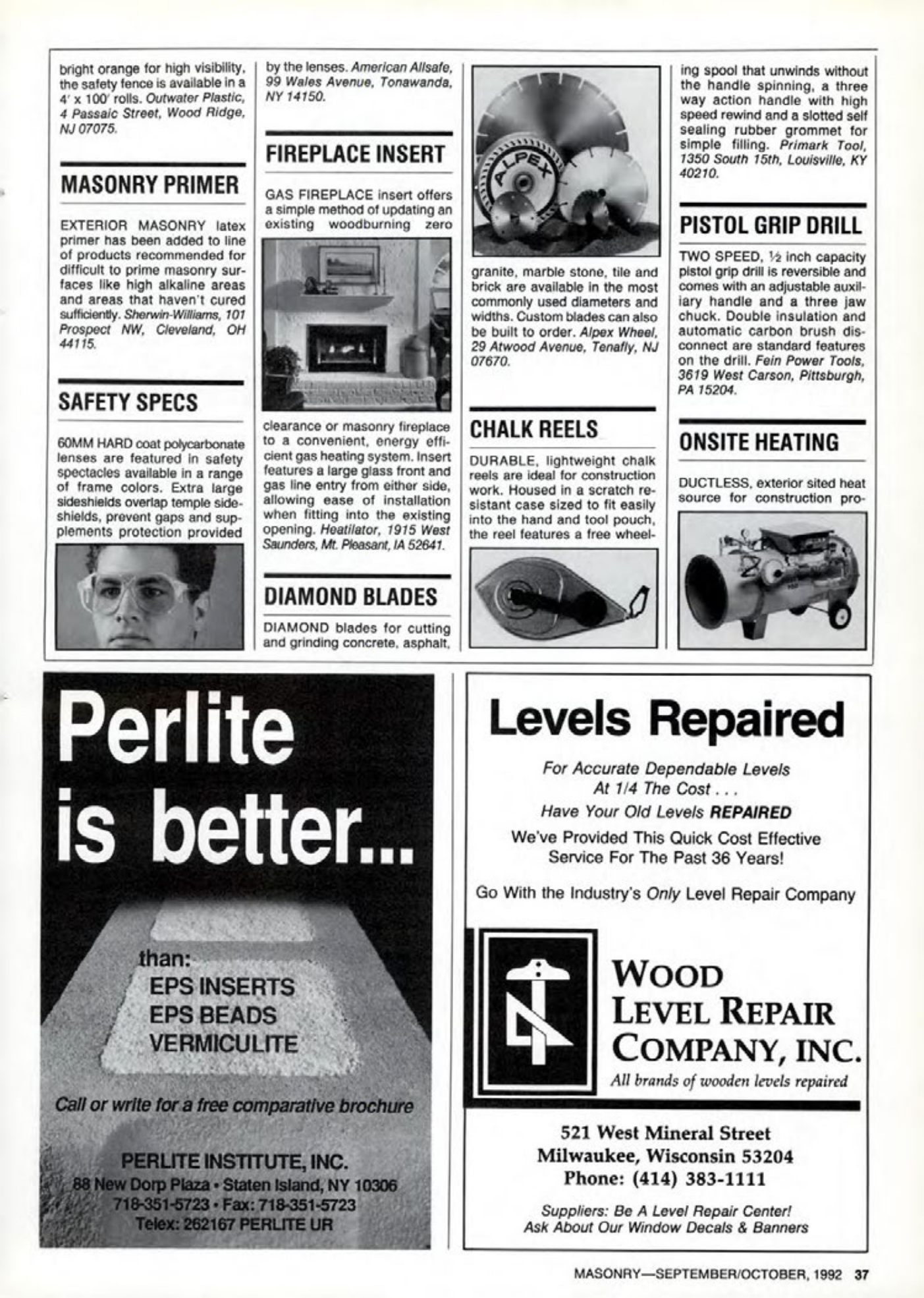 Masonry Magazine October 1992 Page. 37