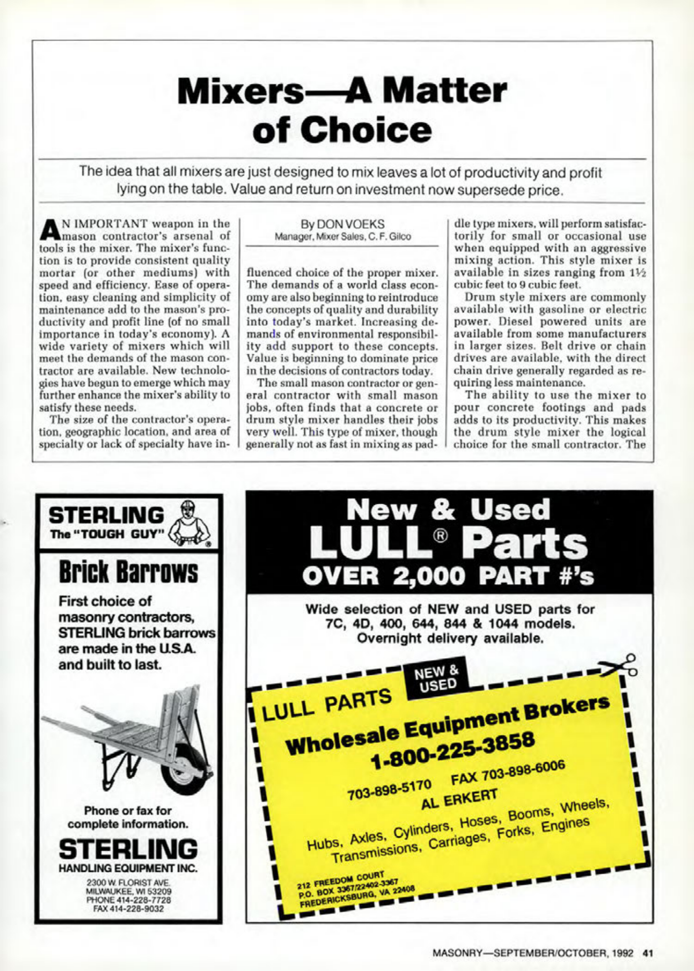 Masonry Magazine October 1992 Page. 41
