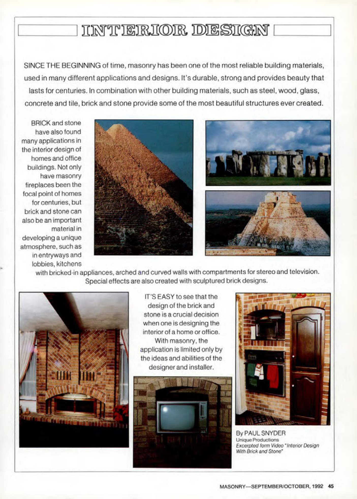Masonry Magazine October 1992 Page. 45