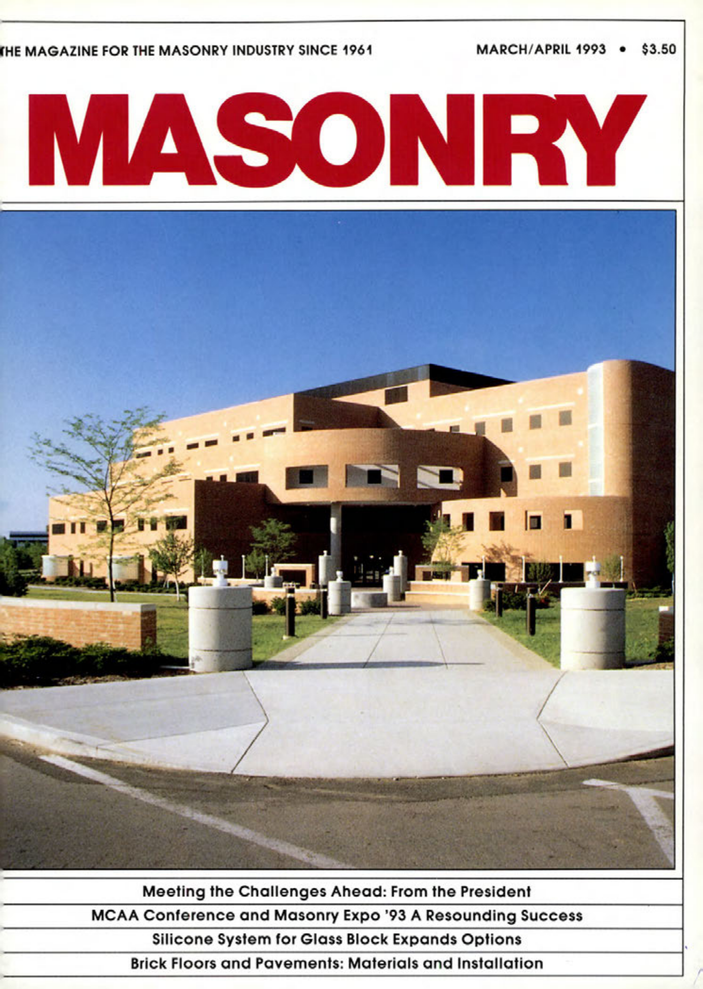 Masonry Magazine April 1993 Page. 1