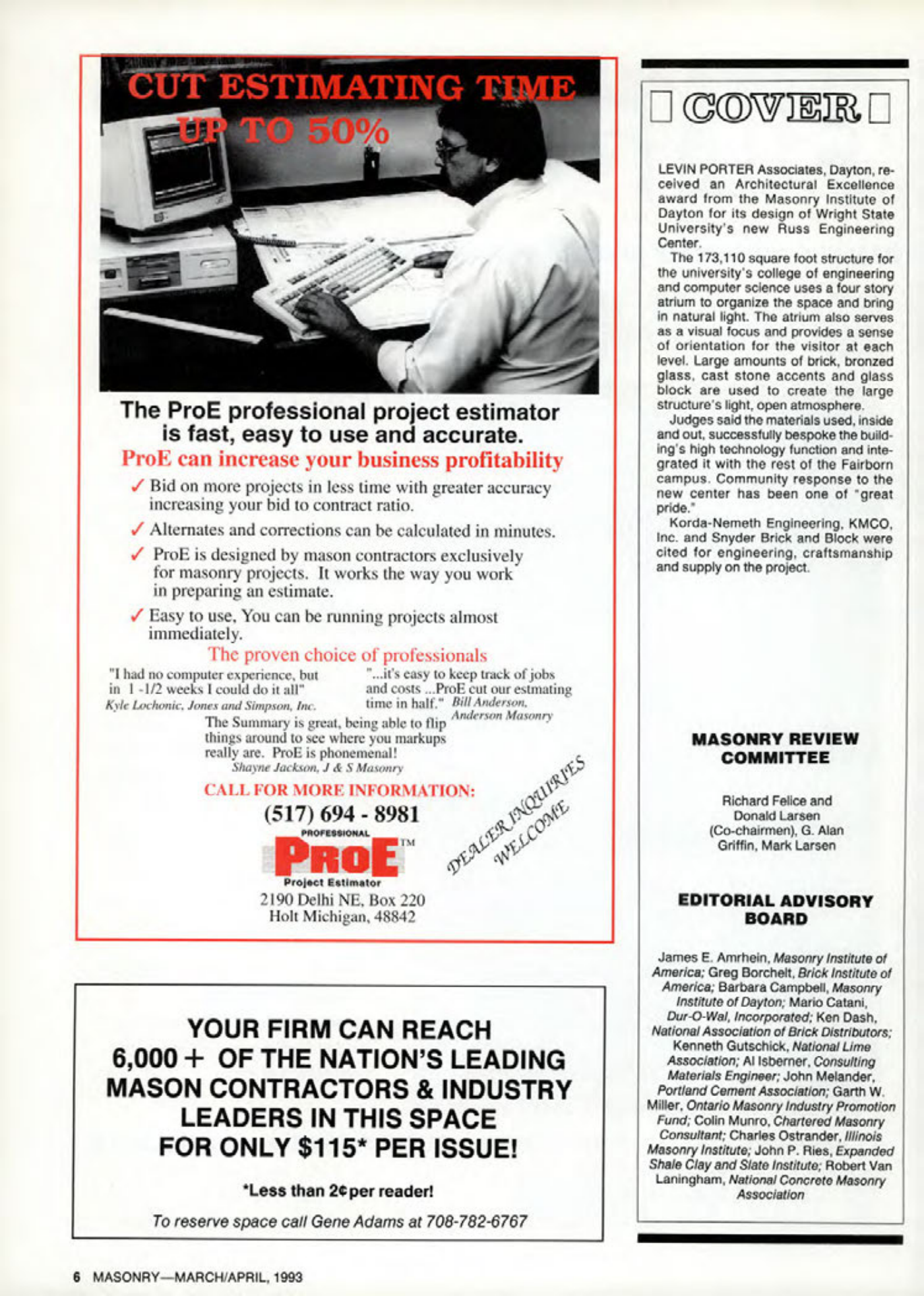 Masonry Magazine April 1993 Page. 6