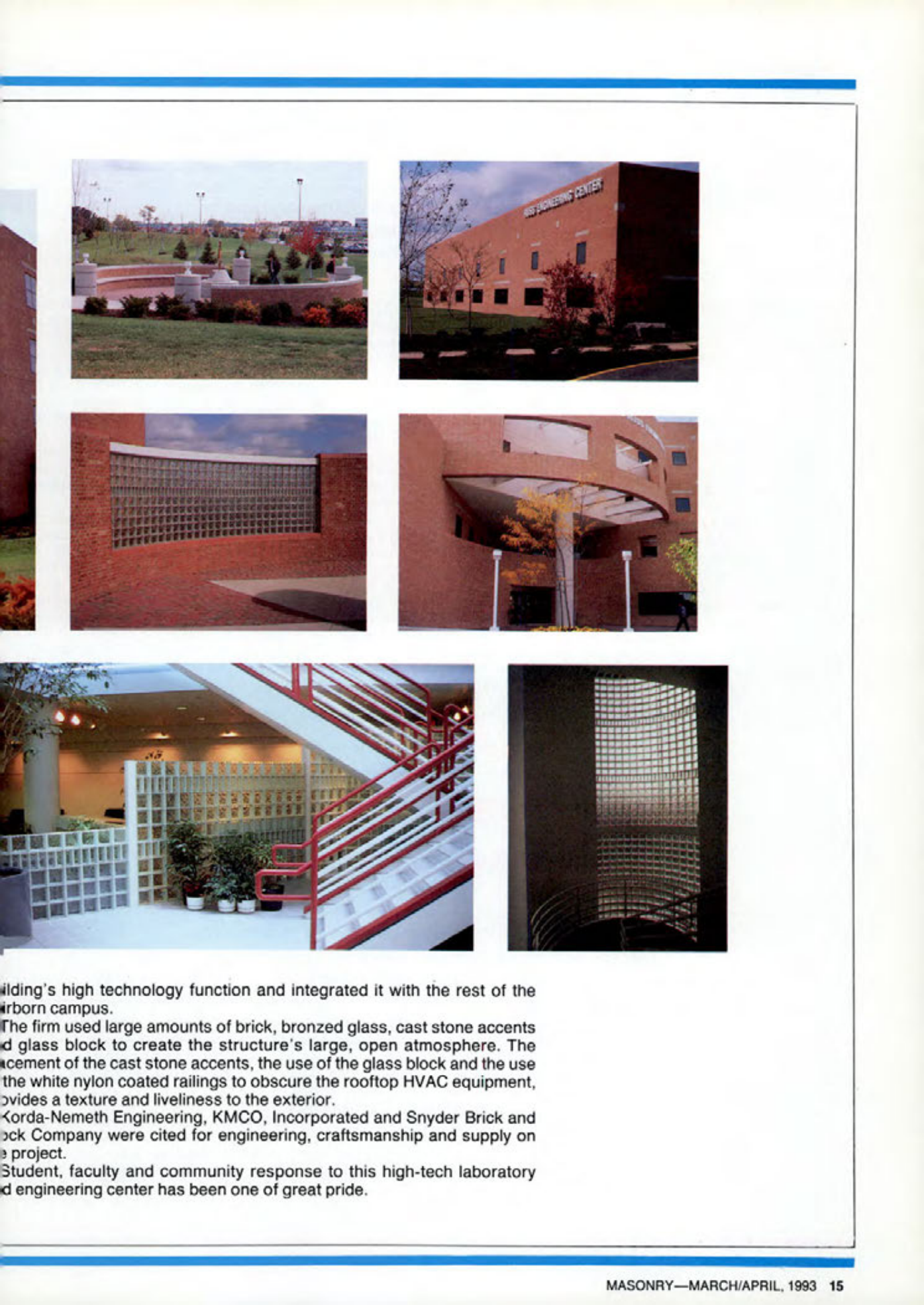 Masonry Magazine April 1993 Page. 15