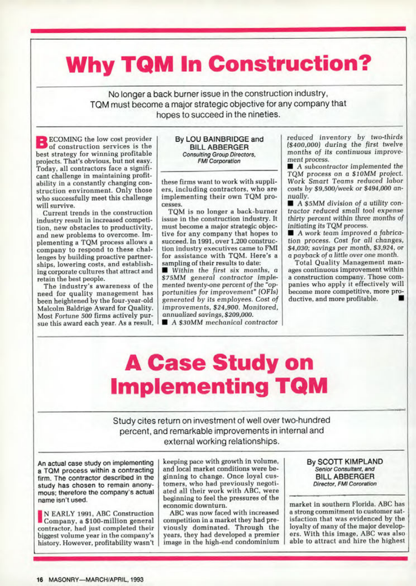 Masonry Magazine April 1993 Page. 16