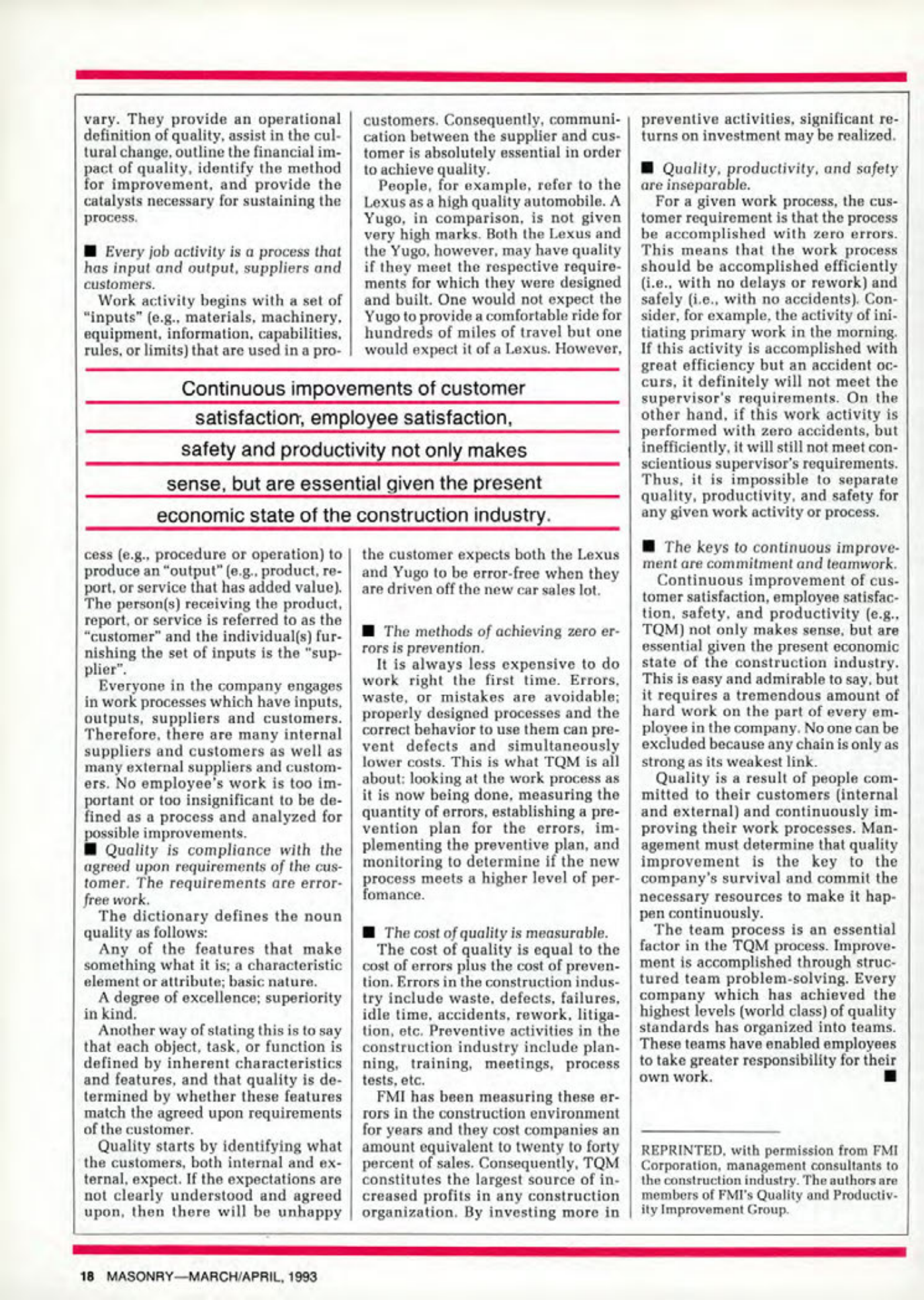 Masonry Magazine April 1993 Page. 18