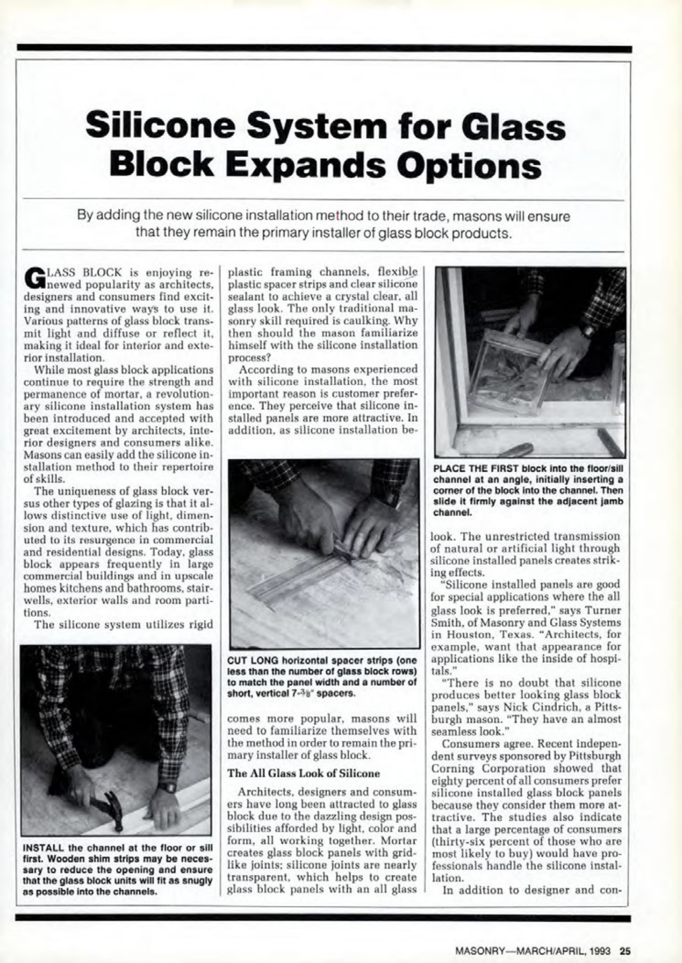 Masonry Magazine April 1993 Page. 25