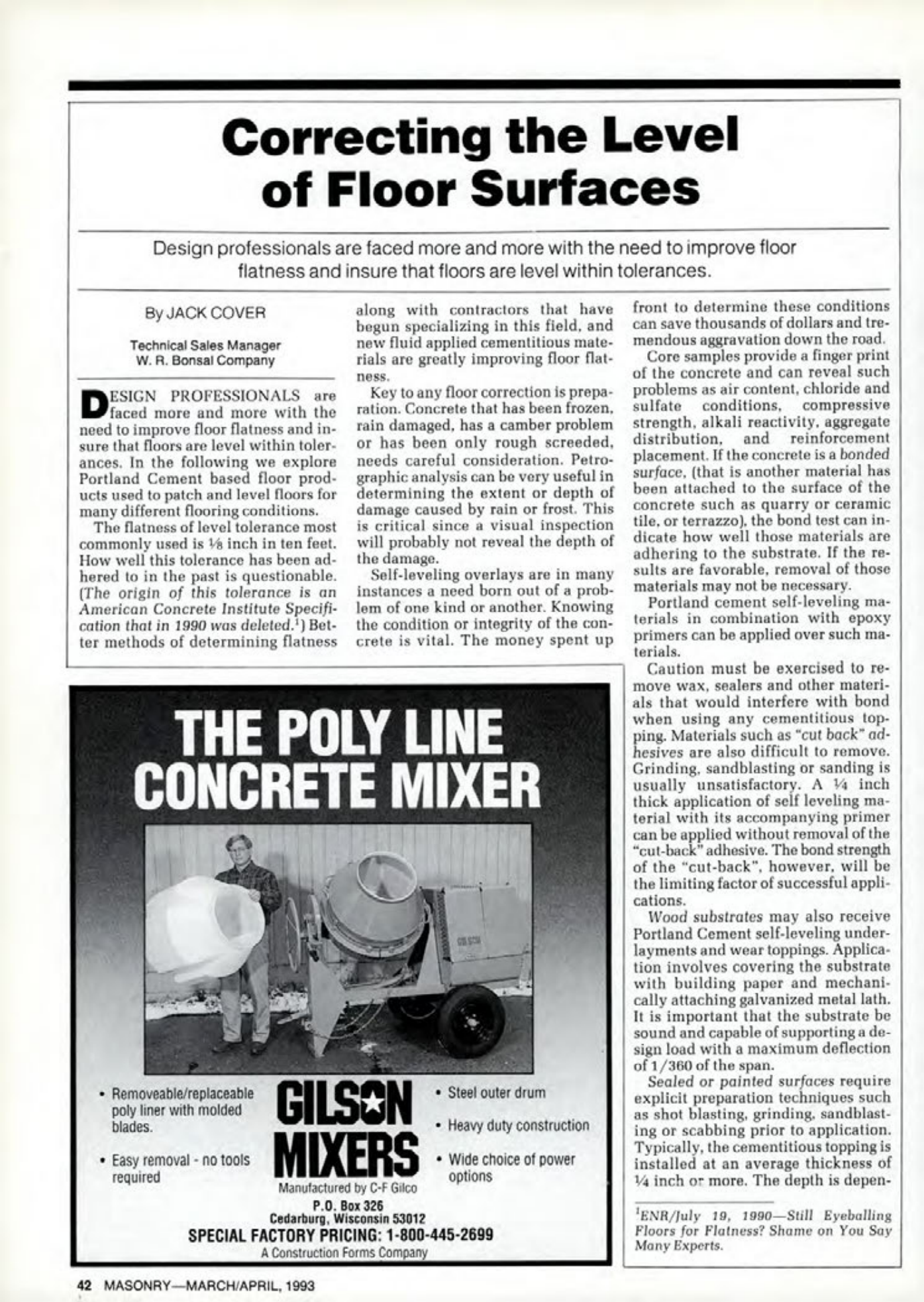 Masonry Magazine April 1993 Page. 42