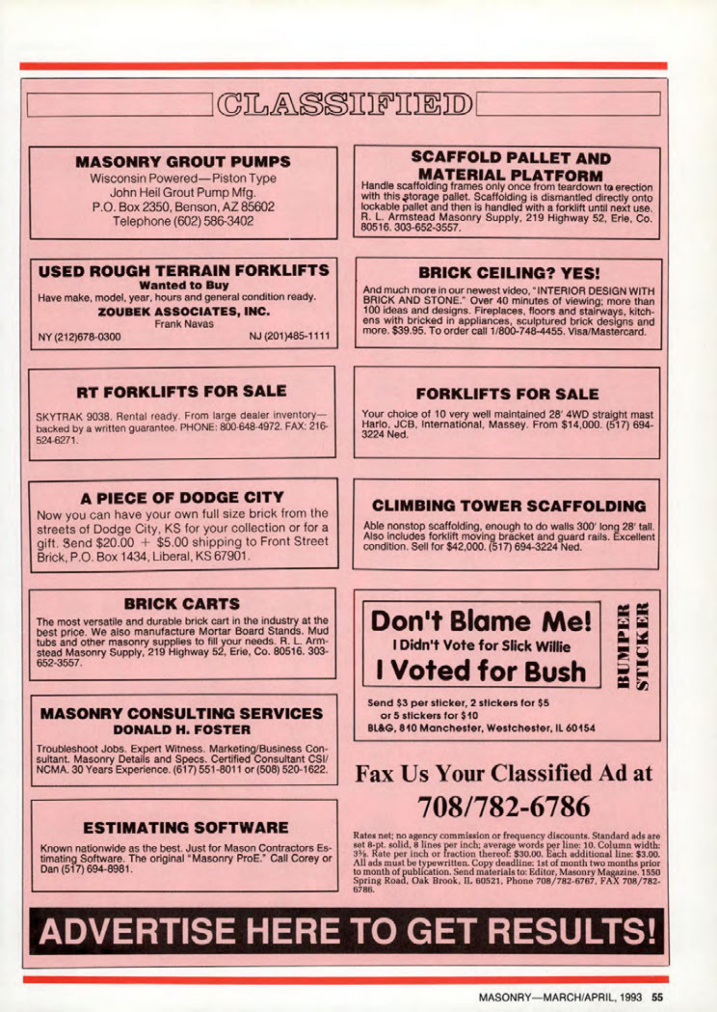 Masonry Magazine April 1993 Page. 55