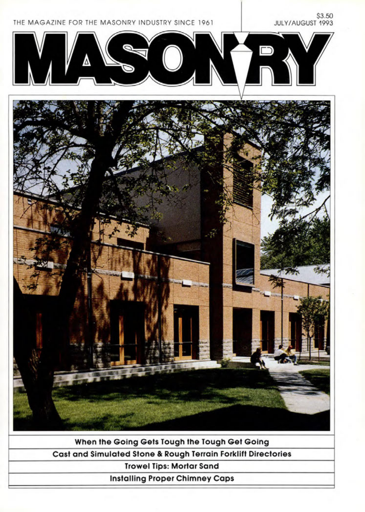 Masonry Magazine August 1993 Page. 1