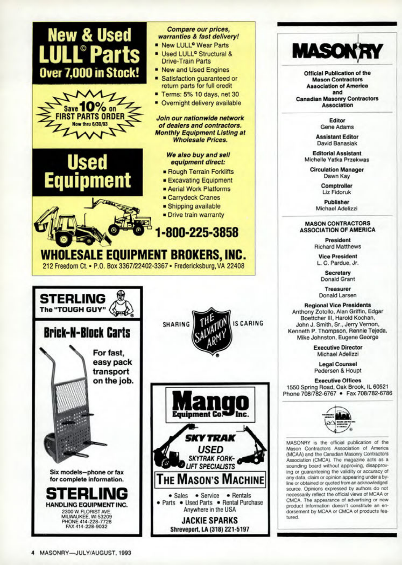 Masonry Magazine August 1993 Page. 4
