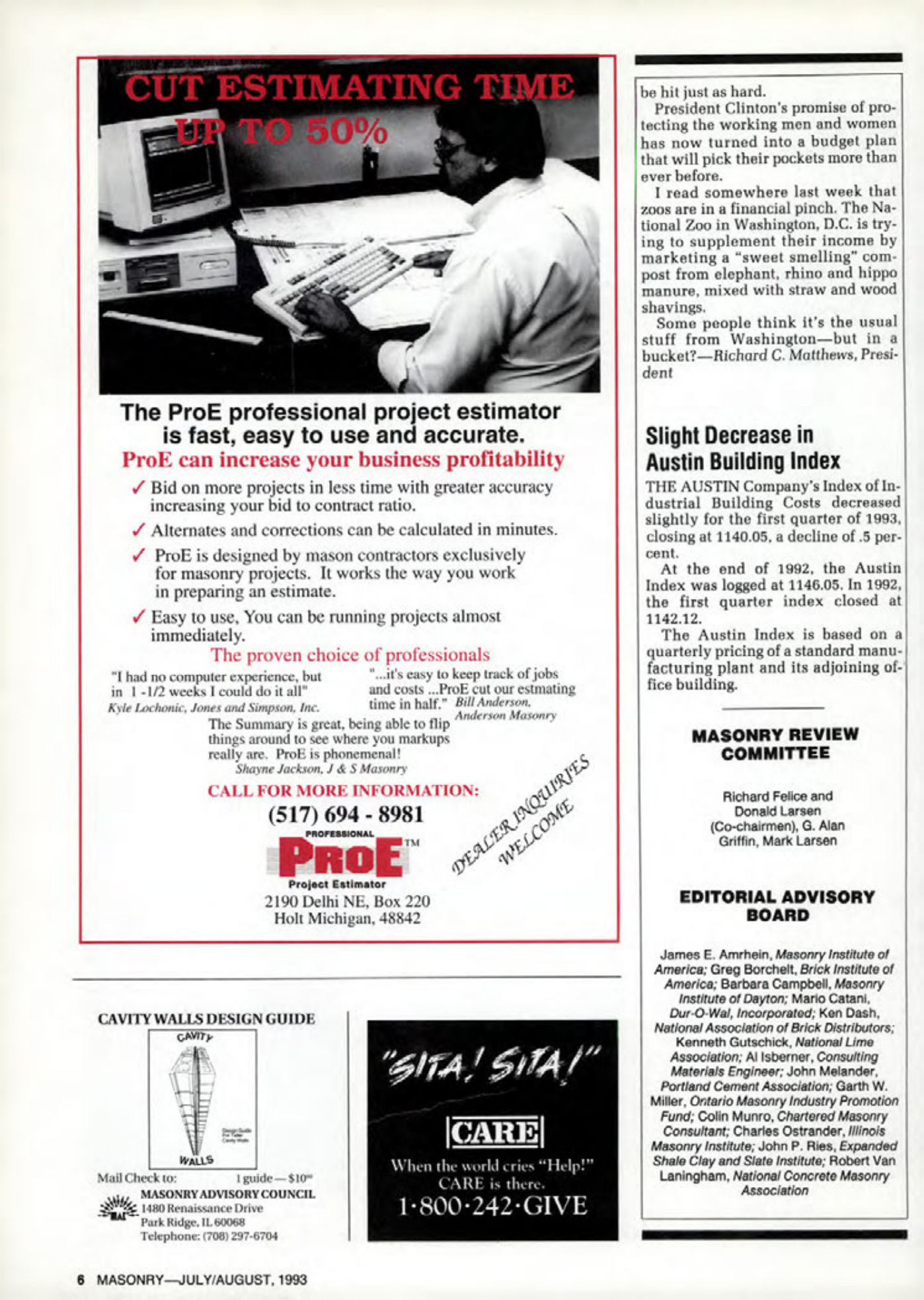 Masonry Magazine August 1993 Page. 6