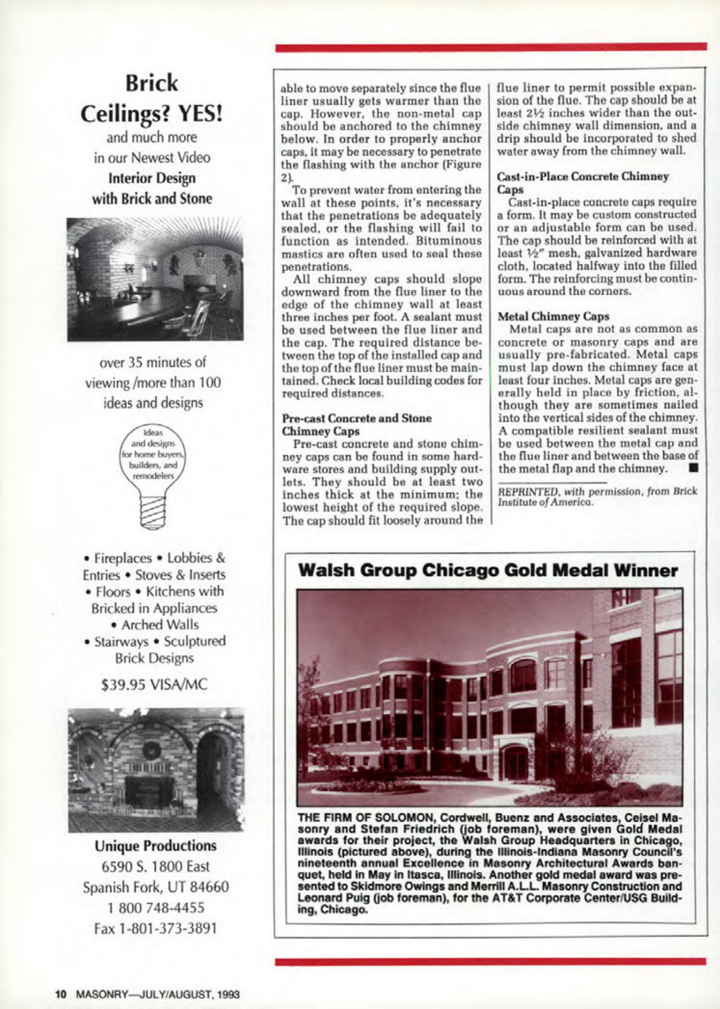 Masonry Magazine August 1993 Page. 10