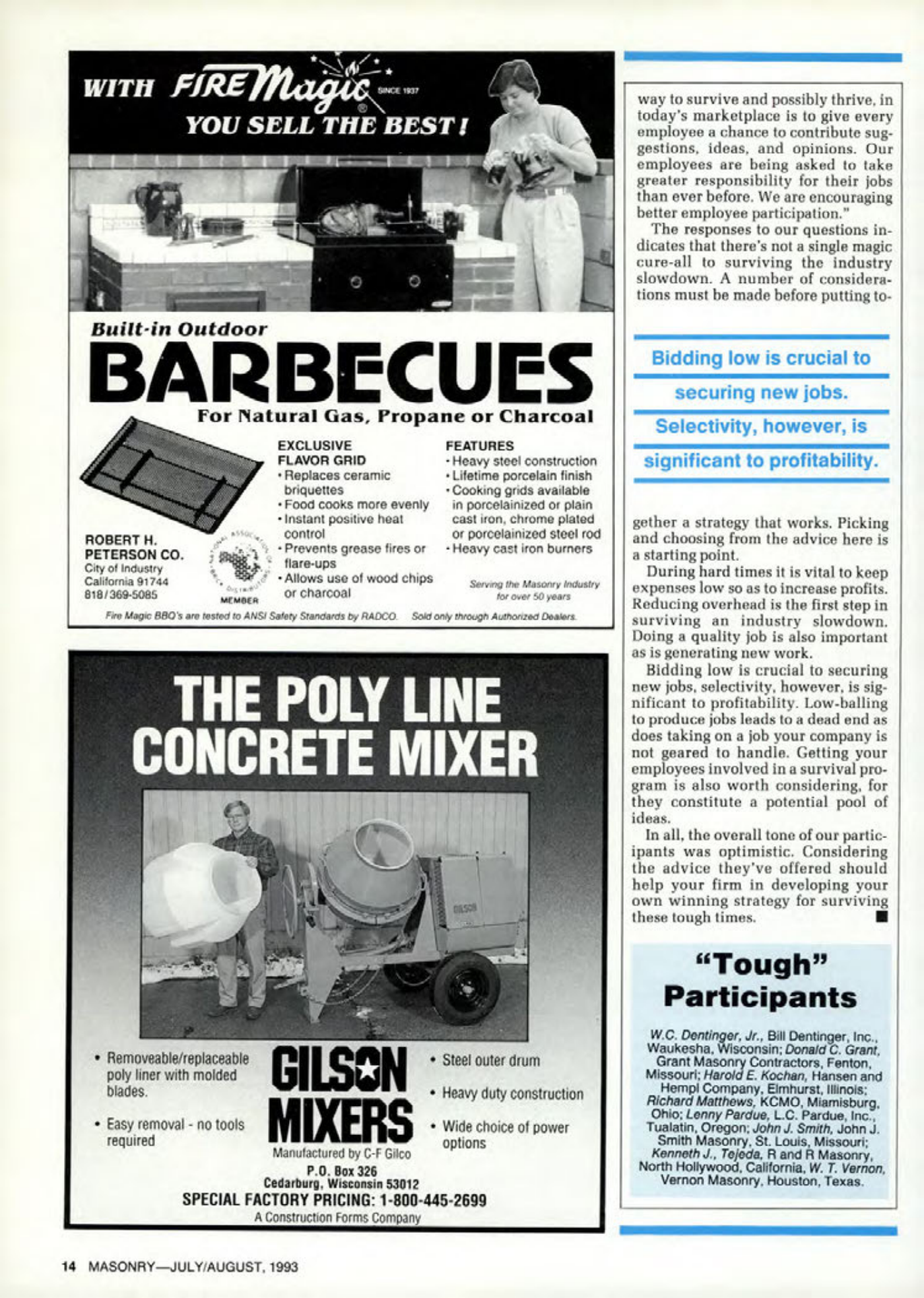 Masonry Magazine August 1993 Page. 14