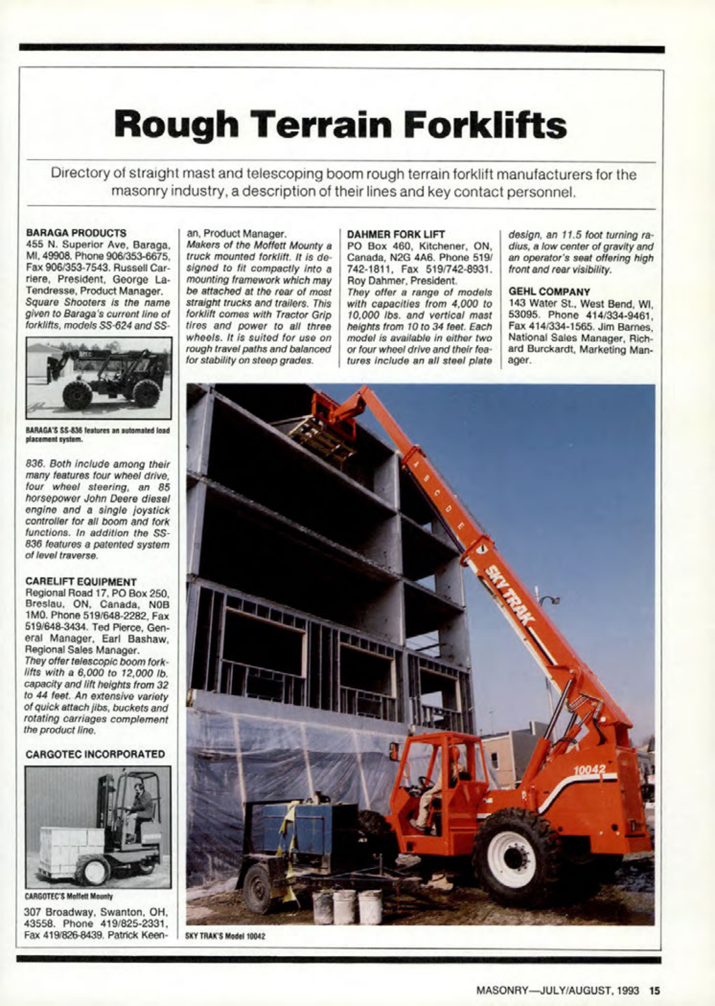 Masonry Magazine August 1993 Page. 15