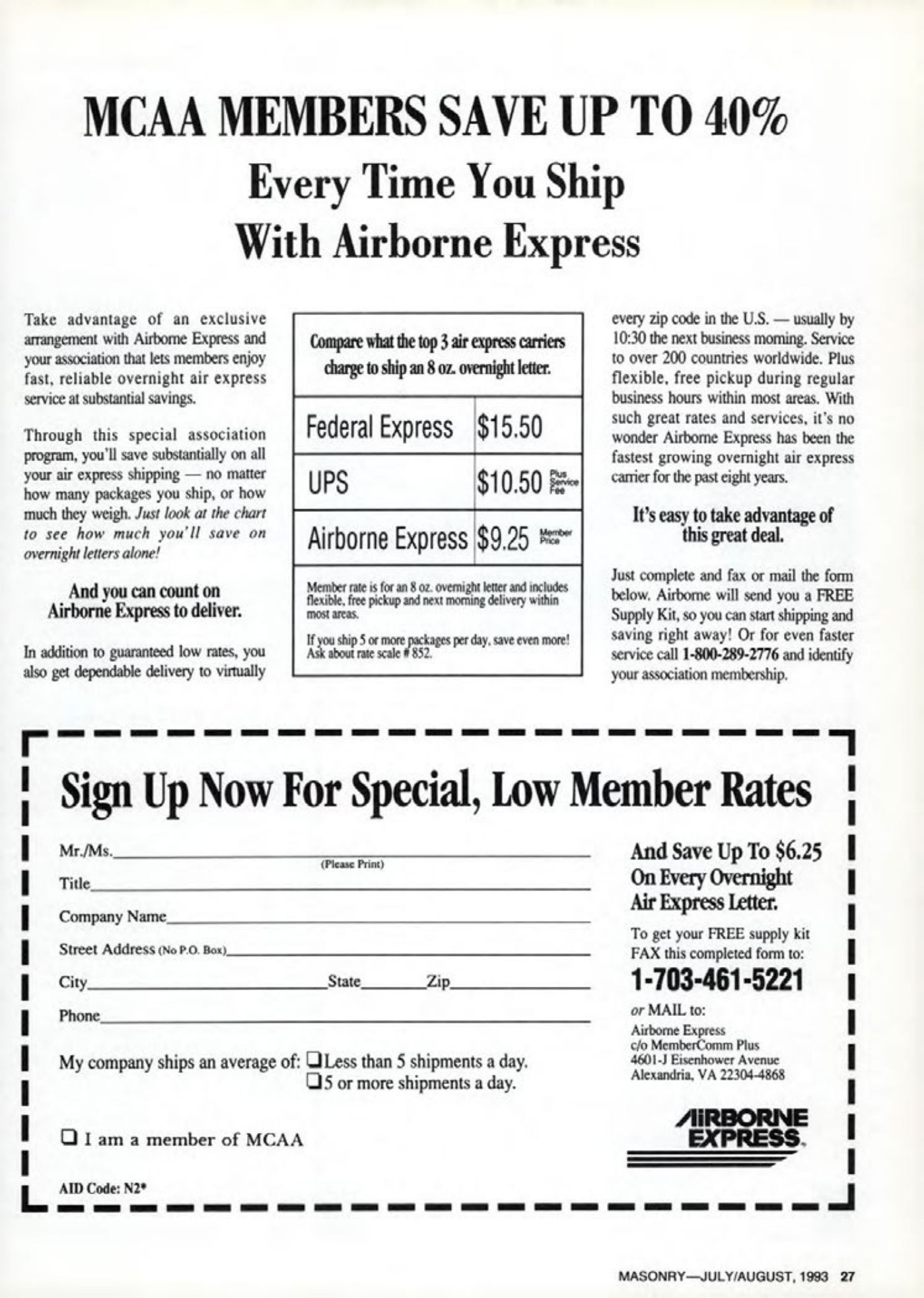Masonry Magazine August 1993 Page. 27