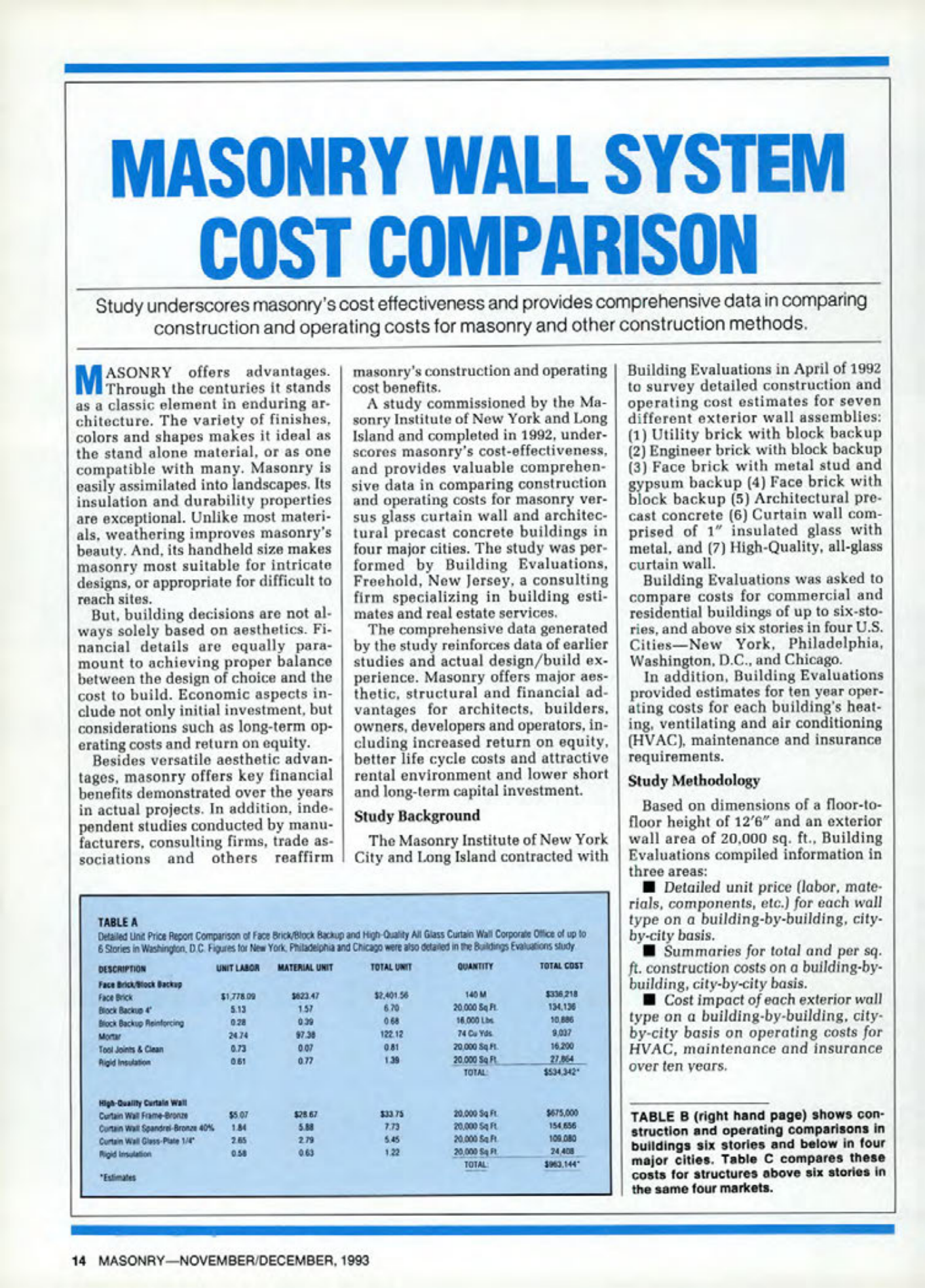 Masonry Magazine December 1993 Page. 14