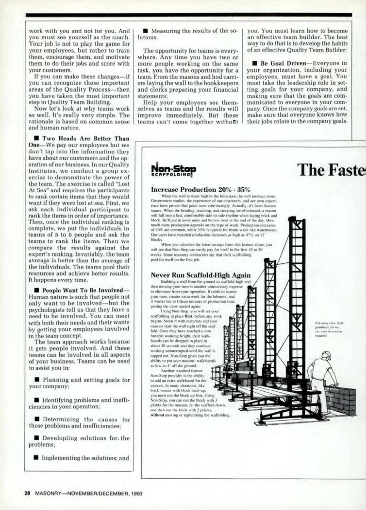 Masonry Magazine December 1993 Page. 28