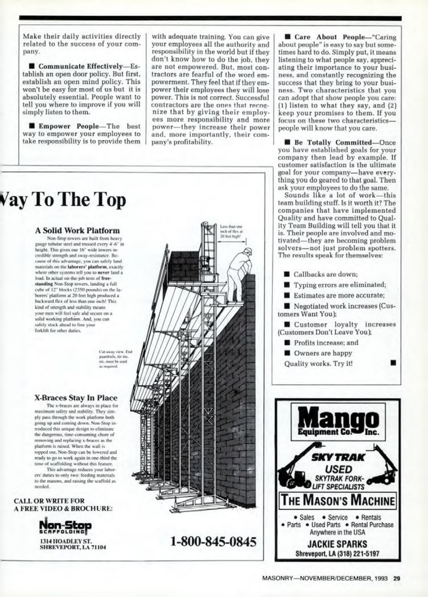 Masonry Magazine December 1993 Page. 29