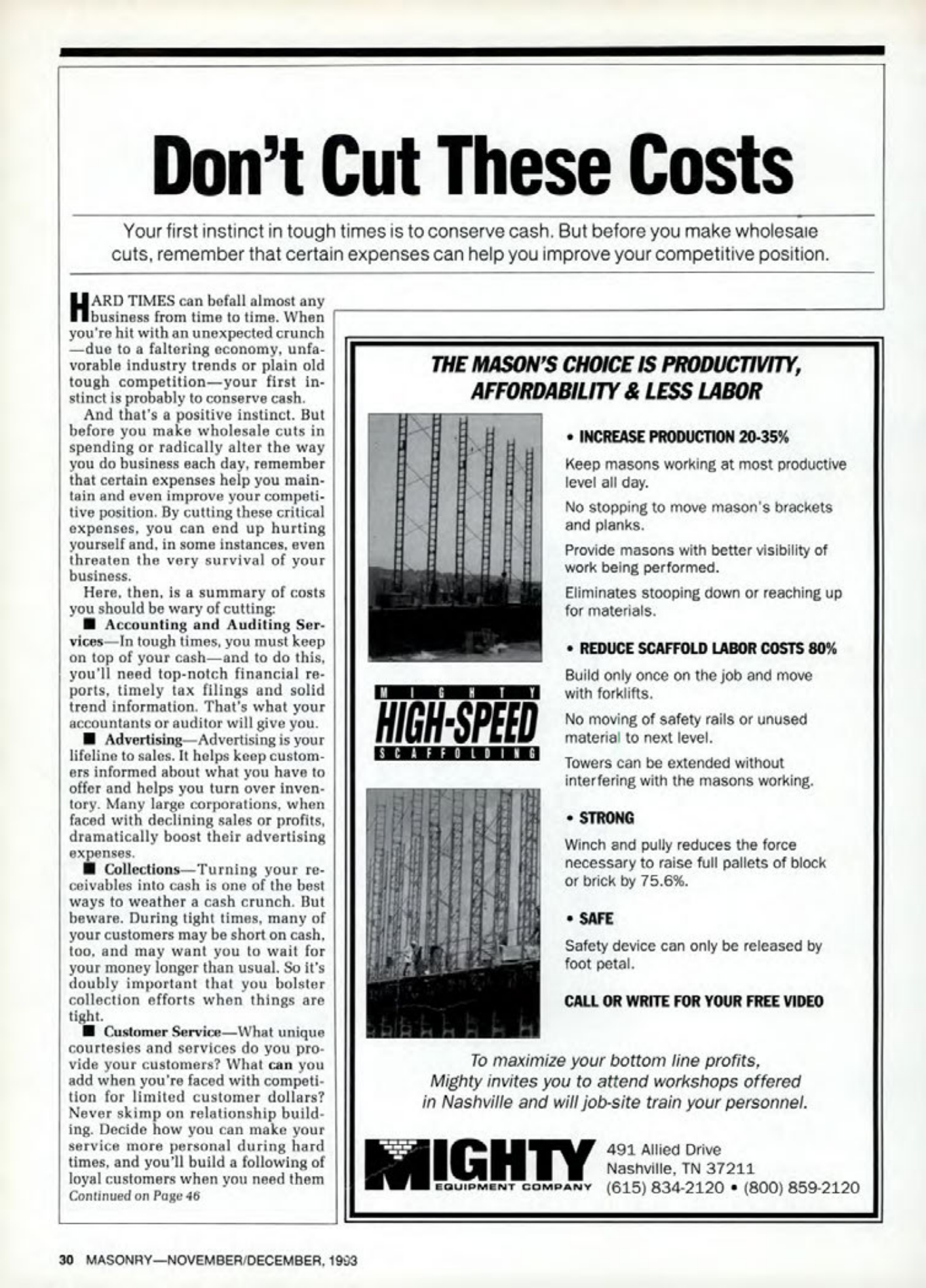 Masonry Magazine December 1993 Page. 30