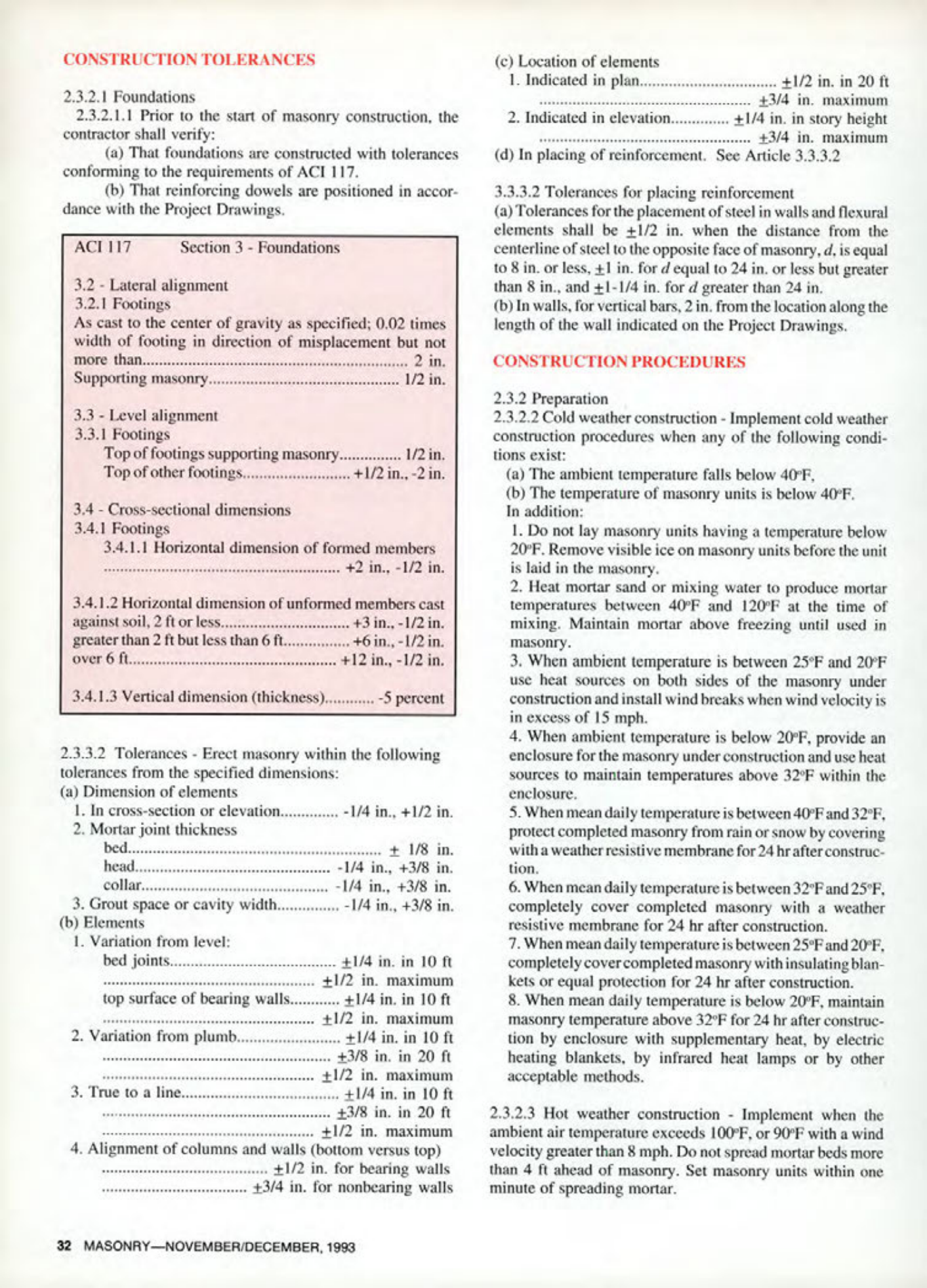 Masonry Magazine December 1993 Page. 32