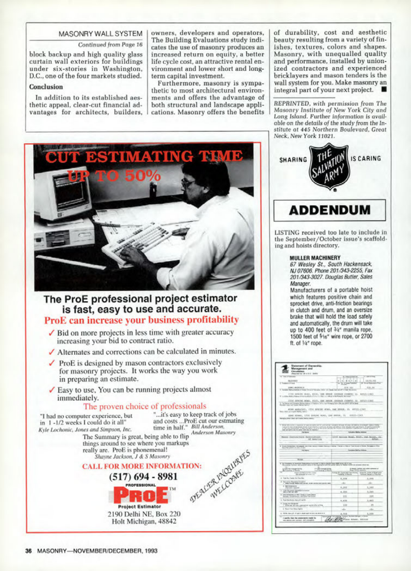 Masonry Magazine December 1993 Page. 36