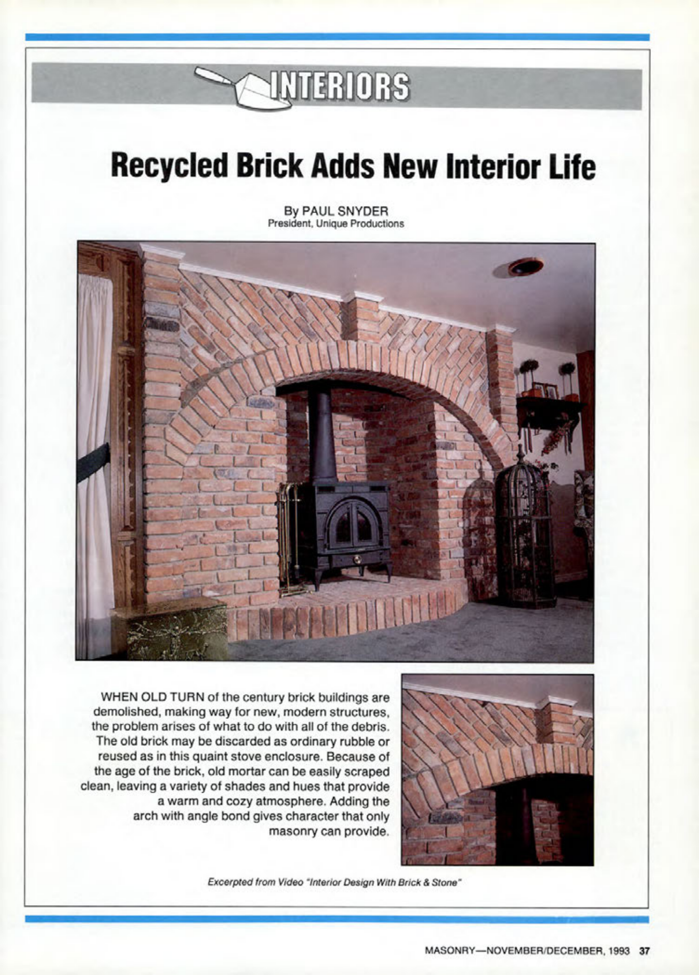 Masonry Magazine December 1993 Page. 37
